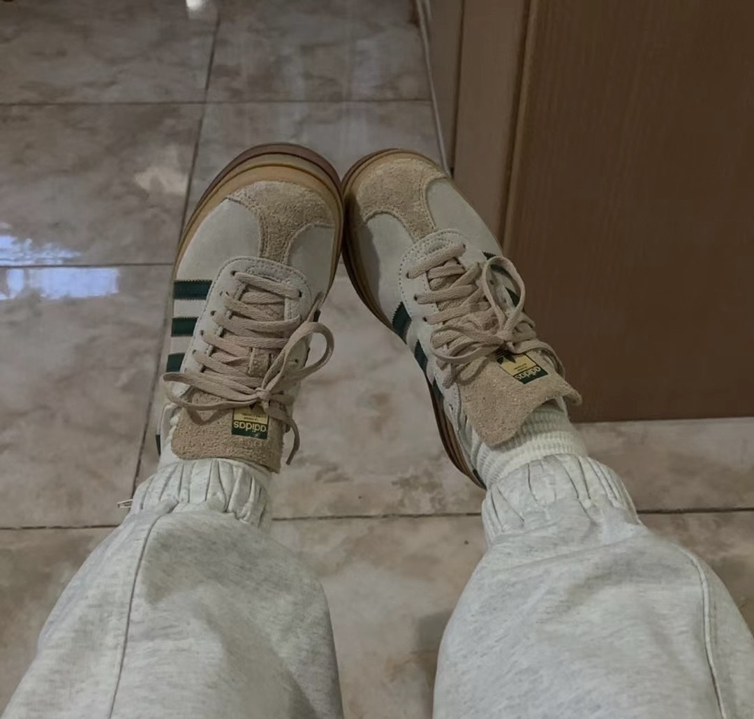 custom review-Adidas Gazelle Bold Magic Beige Collegiate Green Women's