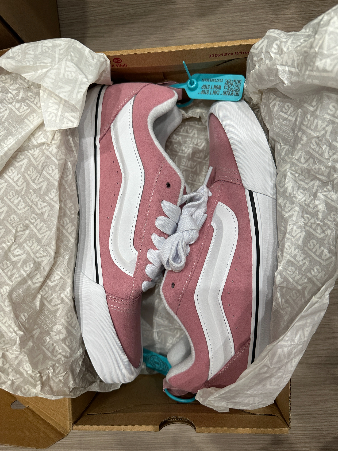 custom review-Vans Knu Skool Устойчивые к истиранию низкие скейтбордические кроссовки унисекс розовые и белые