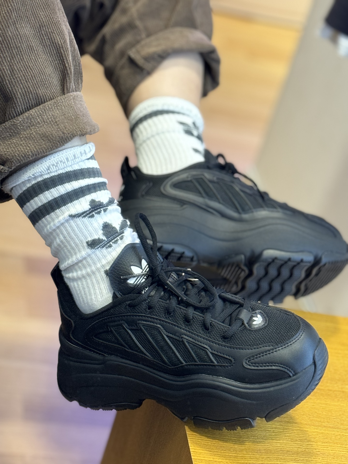adidas三叶草厚底复古风 | 黑武士