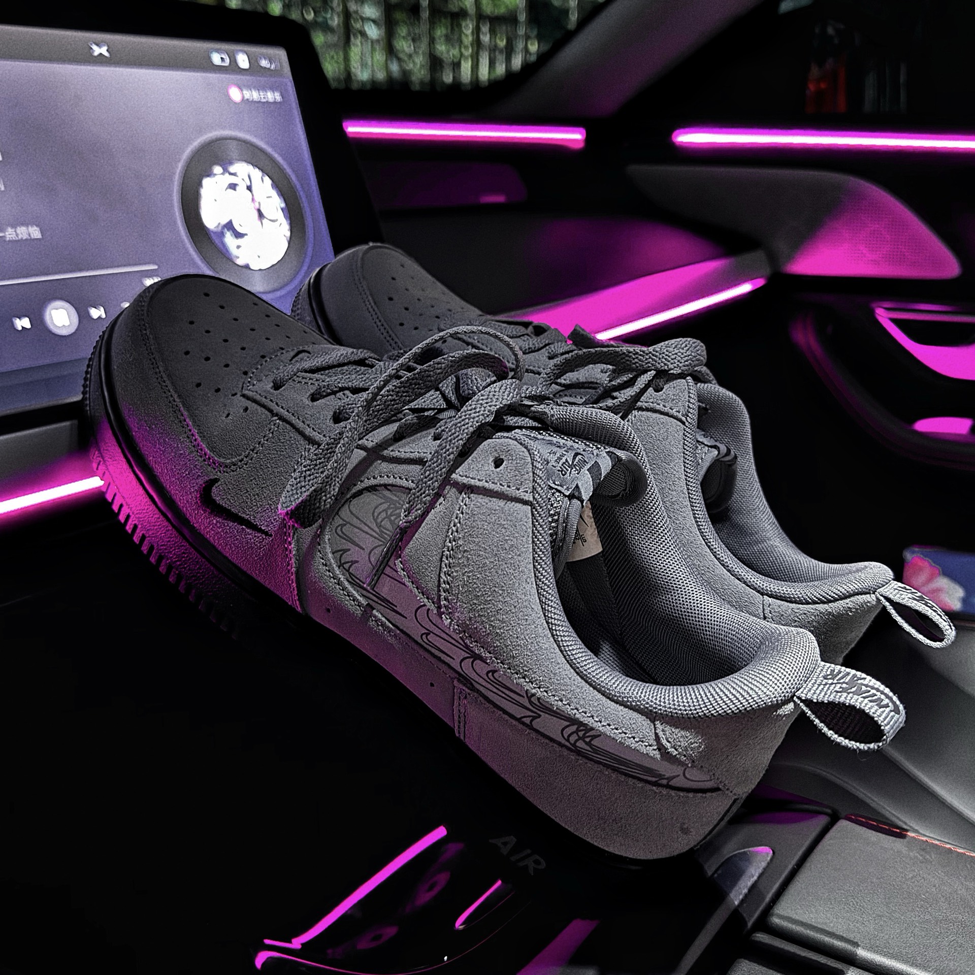 custom review-Nike Air Force 1 Low Топ Скейтборд Кроссовки Мужские Серые