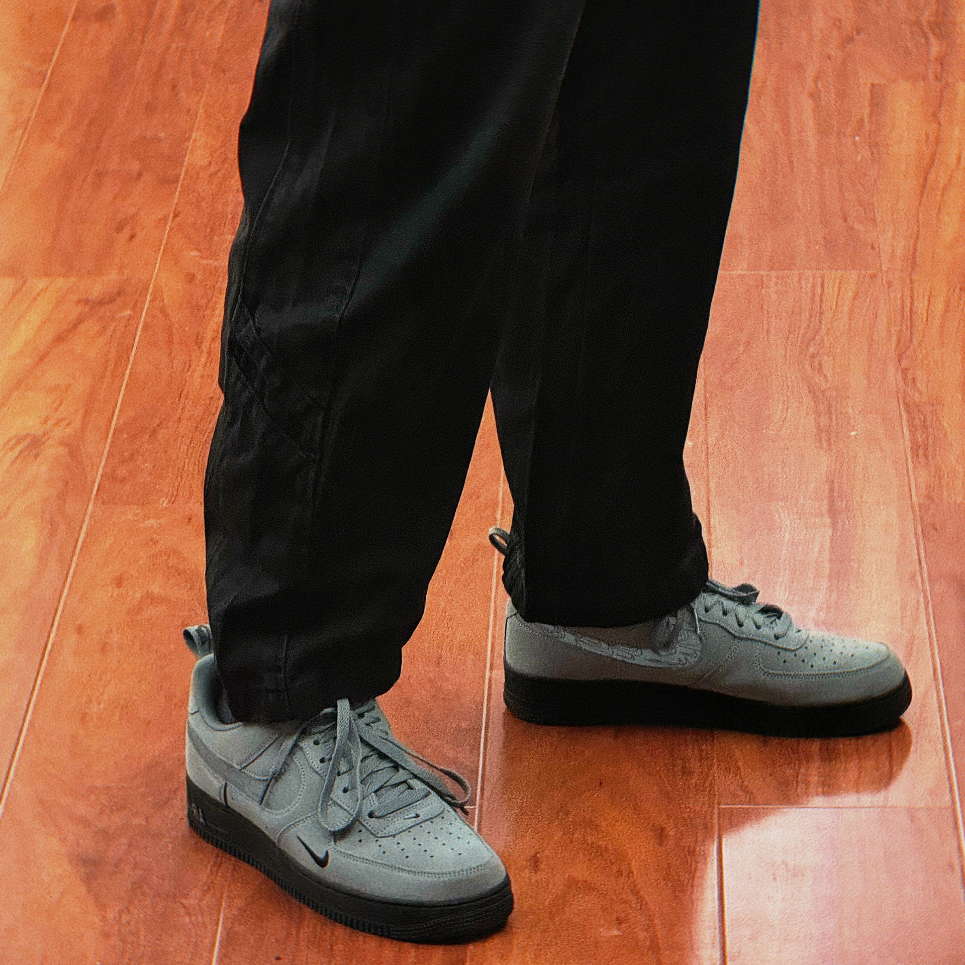 custom review-Nike Air Force 1 Low Топ Скейтборд Кроссовки Мужские Серые