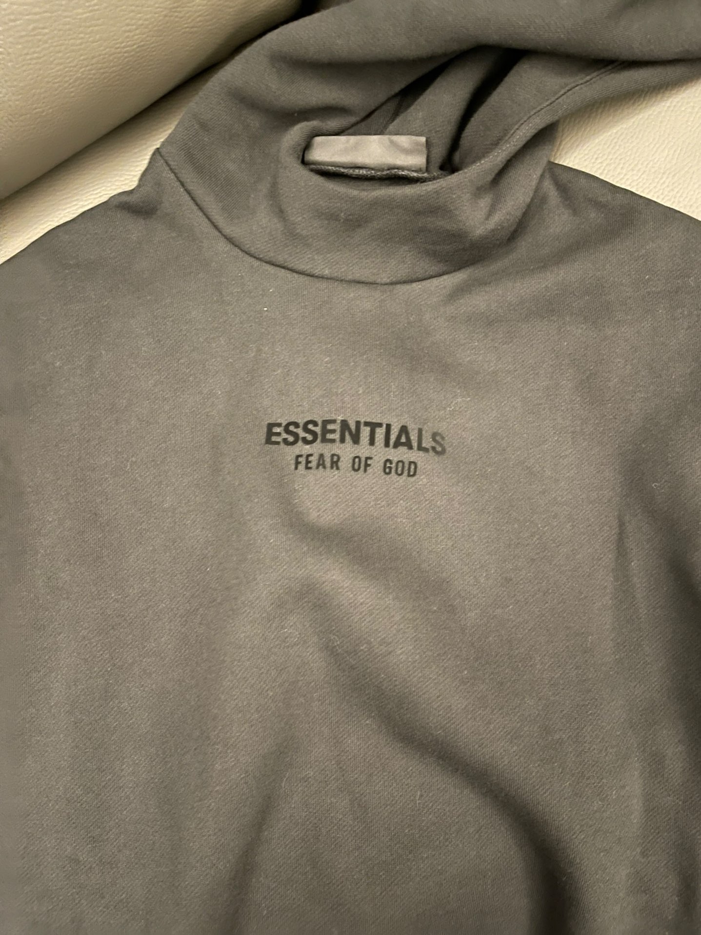 custom review-Fear of God ESSENTIALS FW23 Cloud Series Свитшот Мужской Глубокий Черный Глубокий Черный