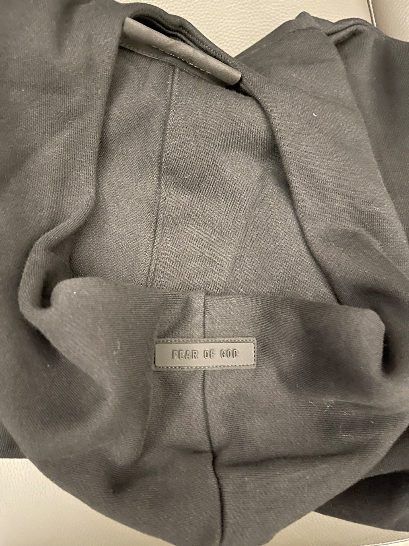 custom review-Fear of God ESSENTIALS FW23 Cloud Series Свитшот Мужской Глубокий Черный Глубокий Черный