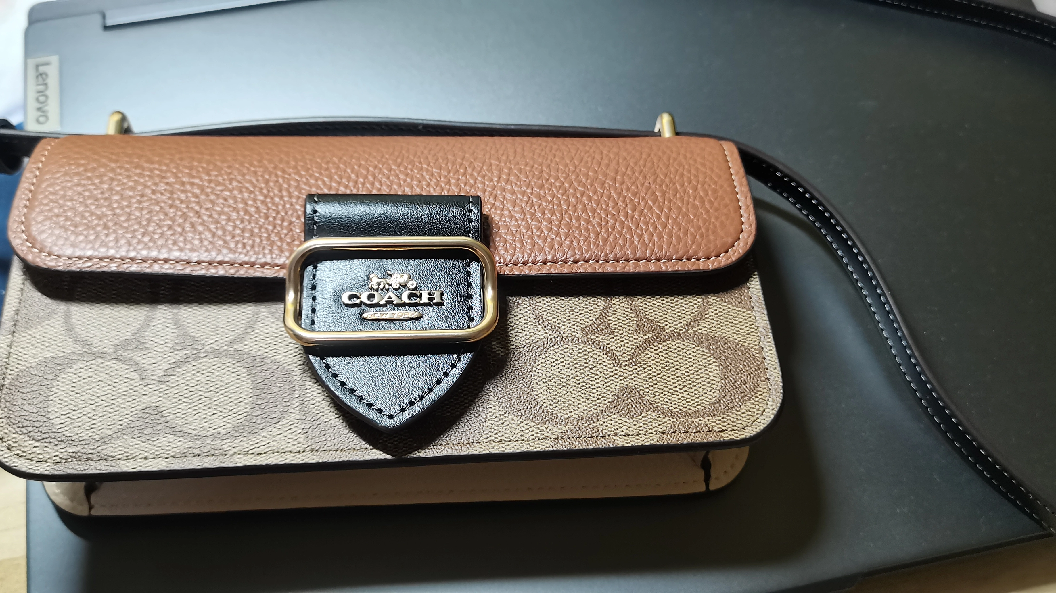 custom review-COACH Morgan Коровья кожа с искусственной кожей Сумка через плечо Маленькая Женская Хаки Красно-коричневый Черный