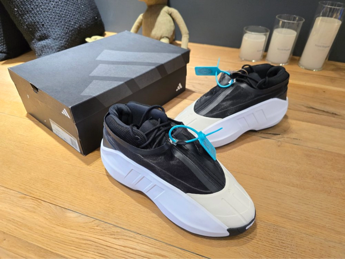 custom review-Adidas Crazy Infinity MID Топ Винтажные Баскетбольные Кроссовки Унисекс Белый Черный