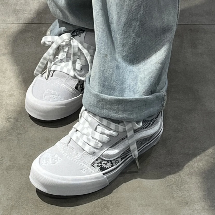 custom review-vans black X Hirono Knu Skool 'White Black'