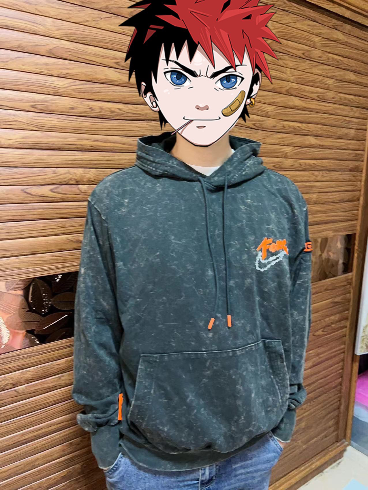 custom review-Nike Серый Мужской Свитшот