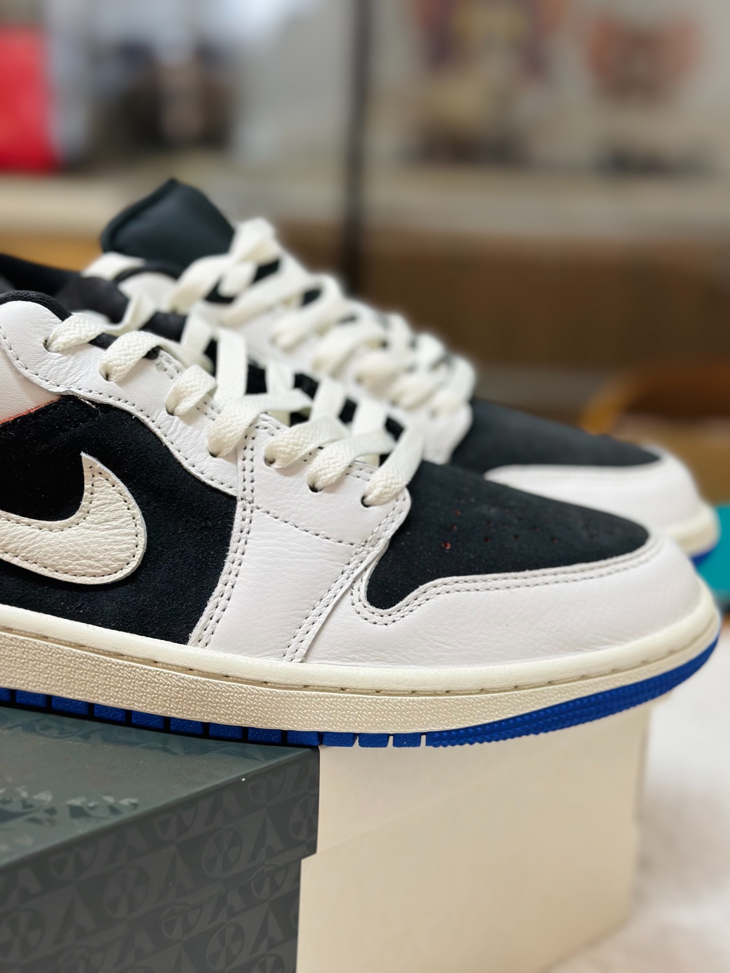 custom review-Jordan Air Jordan 1 Low 'Quai 54' Устойчивые к истиранию Низкие Баскетбольные Кроссовки Мужские Черно-Белые