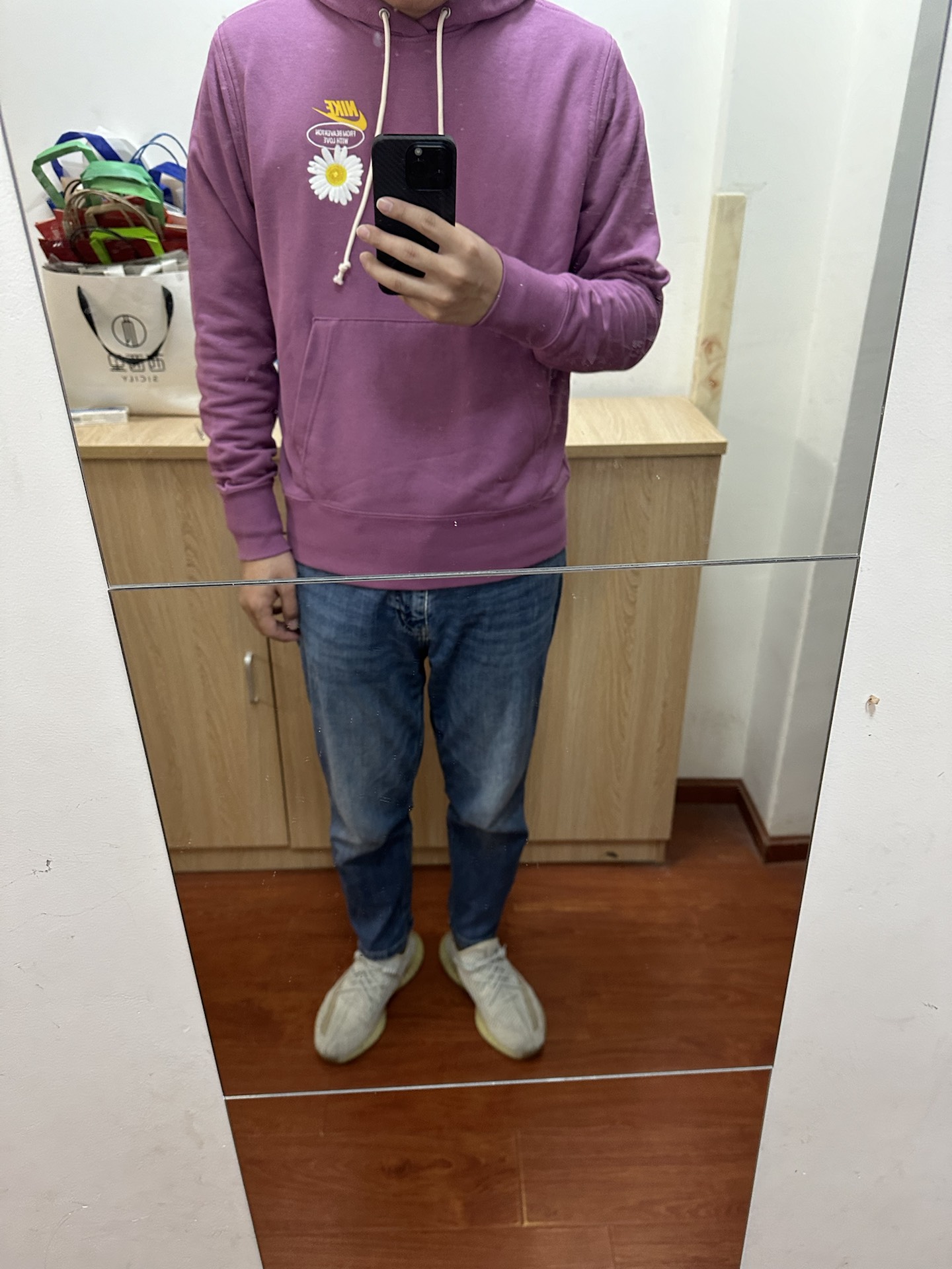 custom review-Nike Фиолетовый Мужской Свитшот