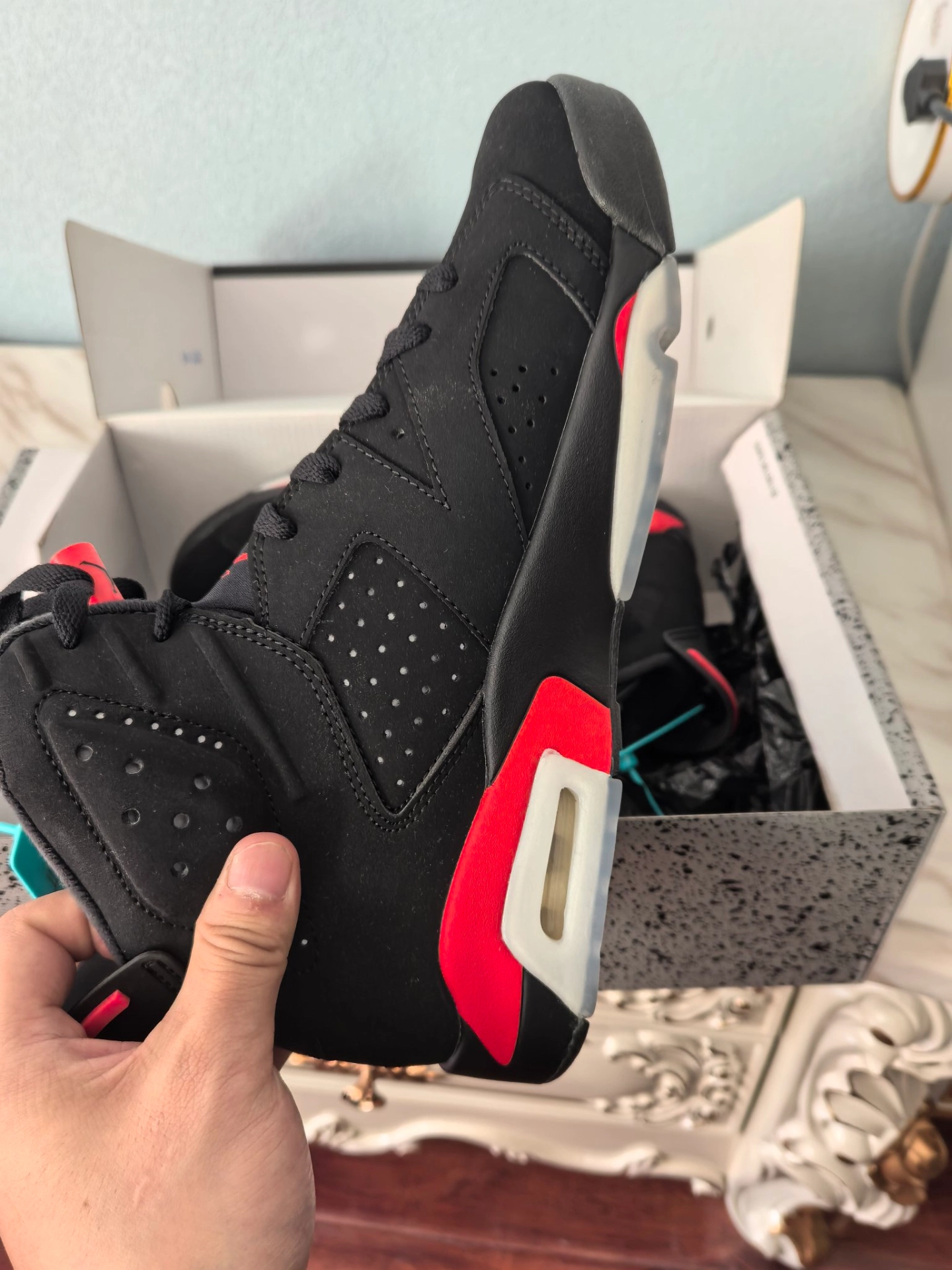 custom review-Air Jordan 6 Retro 'Infrared' 2019