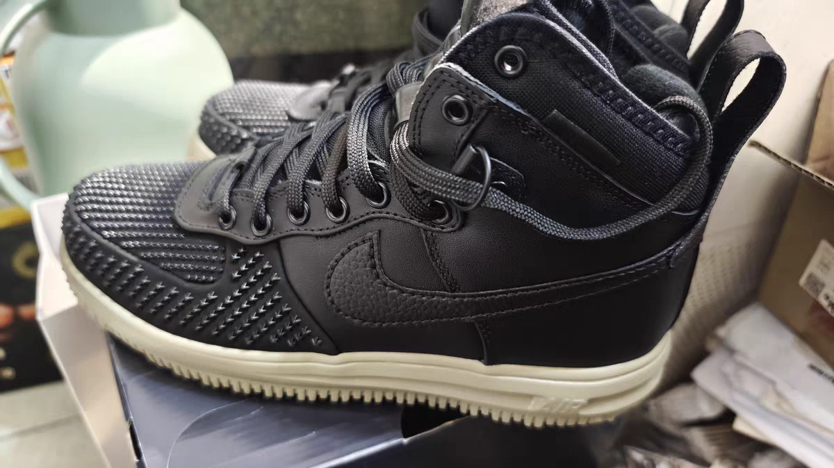 custom review-Nike Lunar Force 1 Duckboots Slip-Resistant High Top Скейтборд Кроссовки Мужские Черные