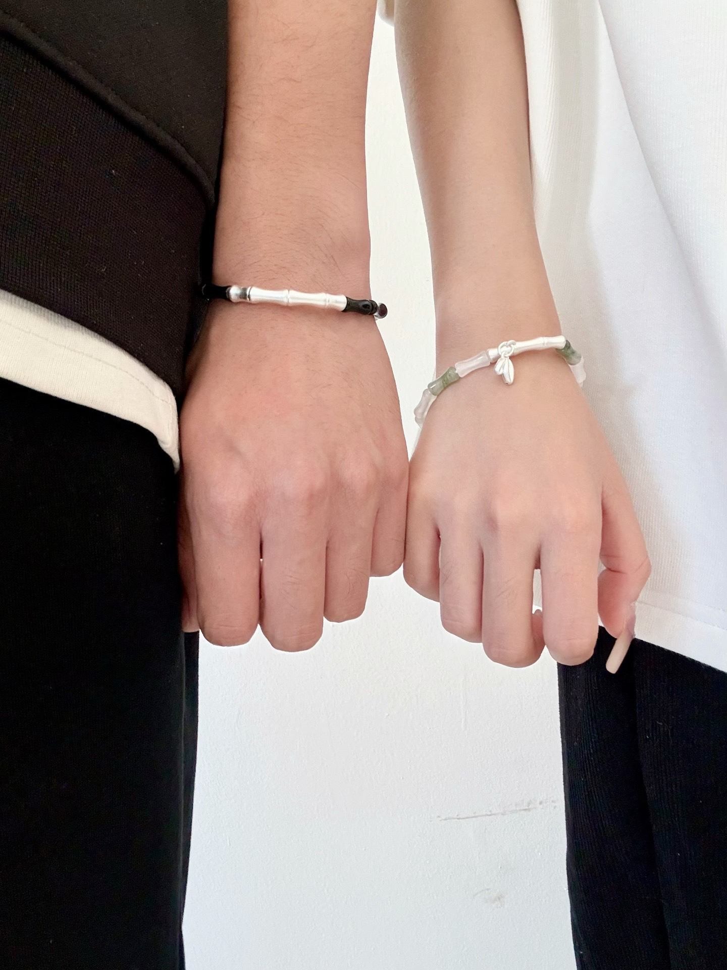 冬季潮流配饰,简约风情侣手链✨