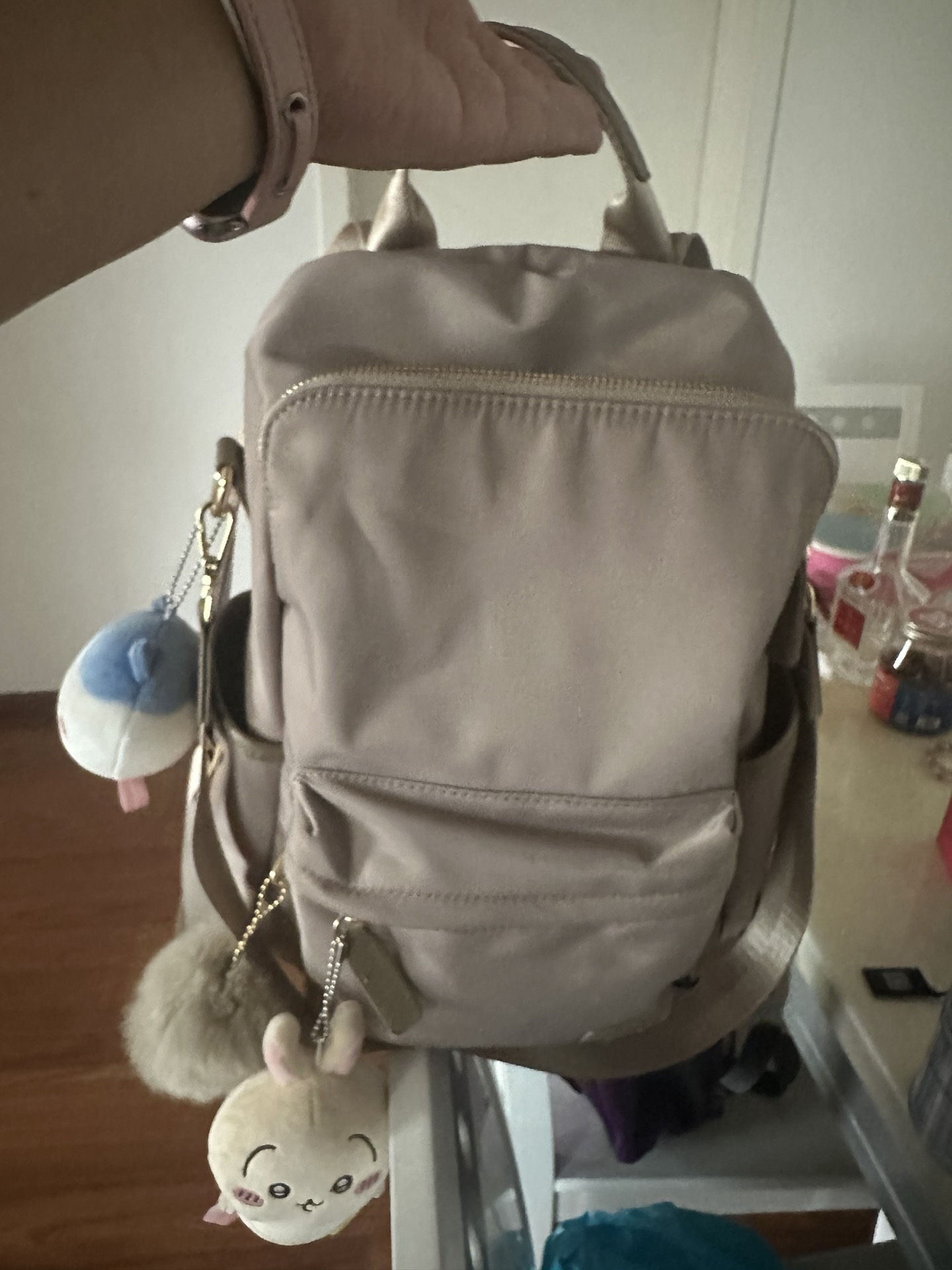 custom review-CinvaiKrose Нейлоновая ткань с коровьей кожей Короткий рюкзак Distance Многофункциональная дорожная сумка Стандартная Женская Многоцветная