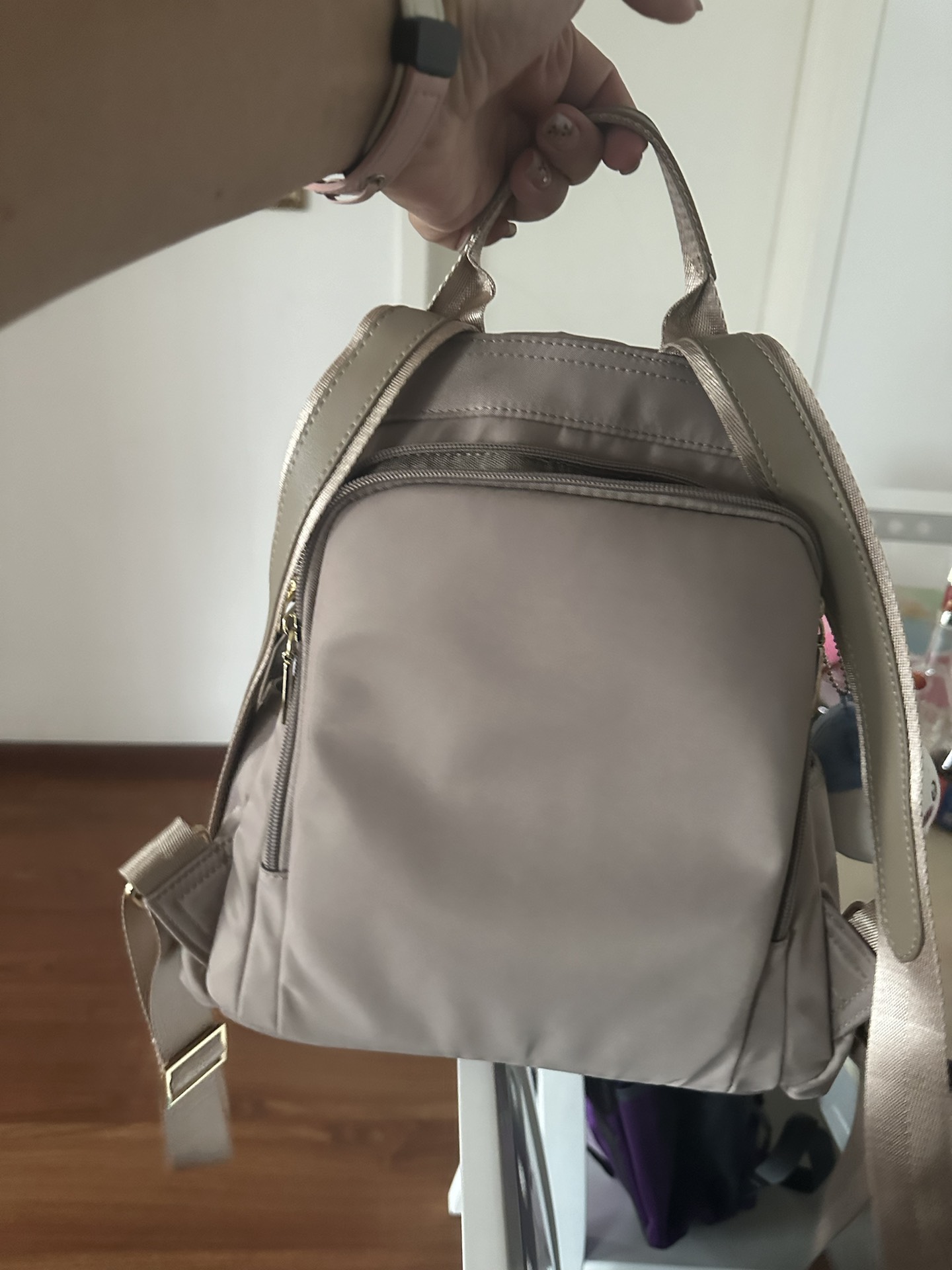 custom review-CinvaiKrose Нейлоновая ткань с коровьей кожей Короткий рюкзак Distance Многофункциональная дорожная сумка Стандартная Женская Многоцветная