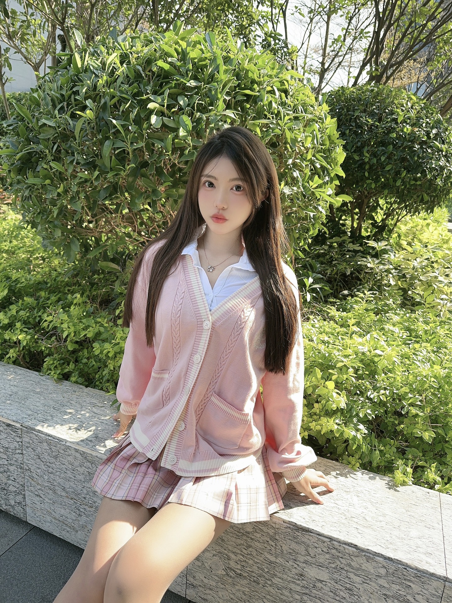 甜甜的粉色jk就是无敌的!