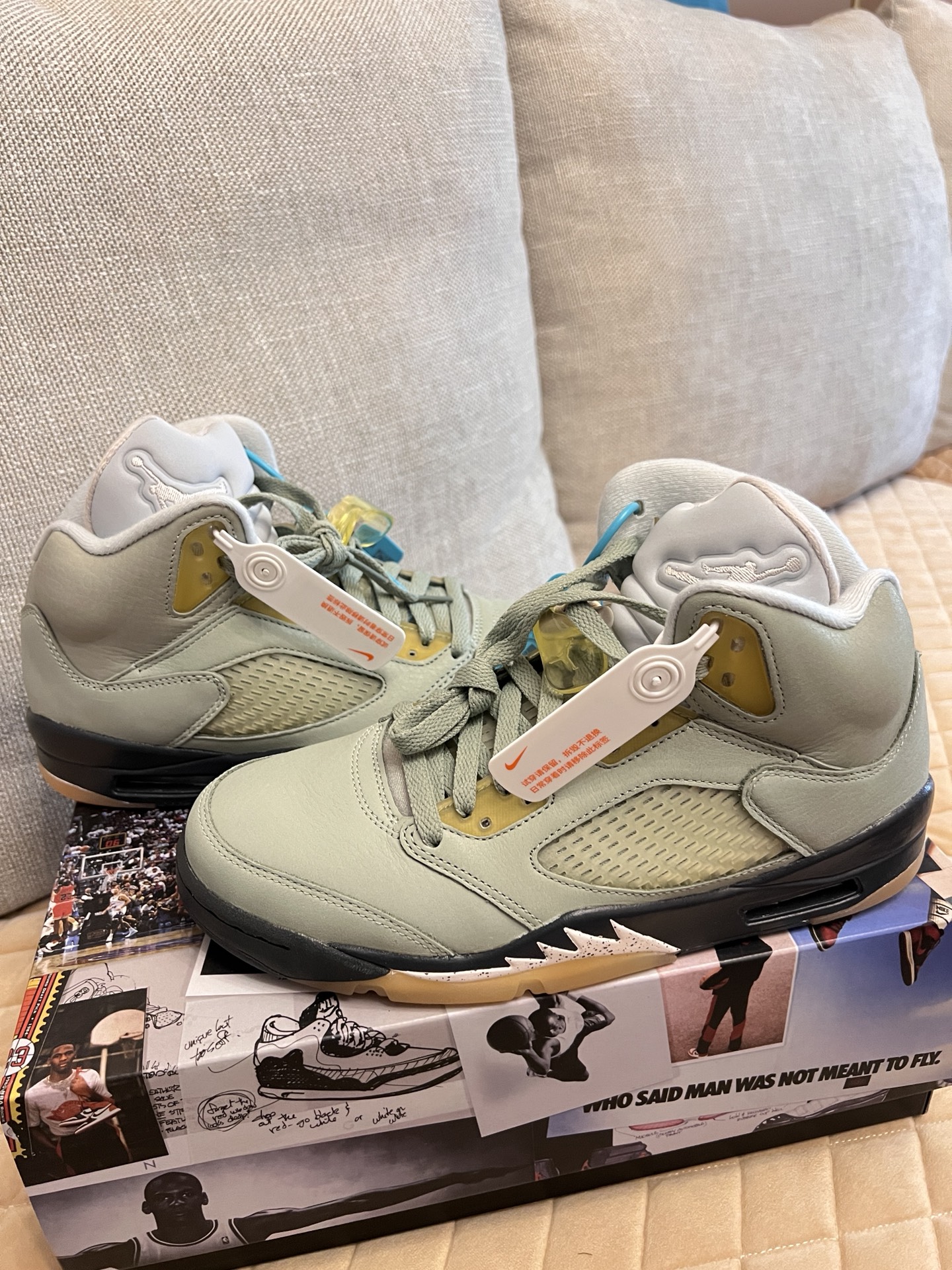 custom review-Jordan Air Jordan 5 Retro 'Jade' MID Топ Винтажные баскетбольные кроссовки Мужской Зеленый Матча