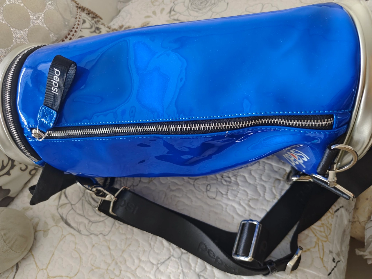 custom review-Pepsi ПУ (полиуретан) Ведро-Формовая Сумка-Рюкзак Унисекс Синий Черный