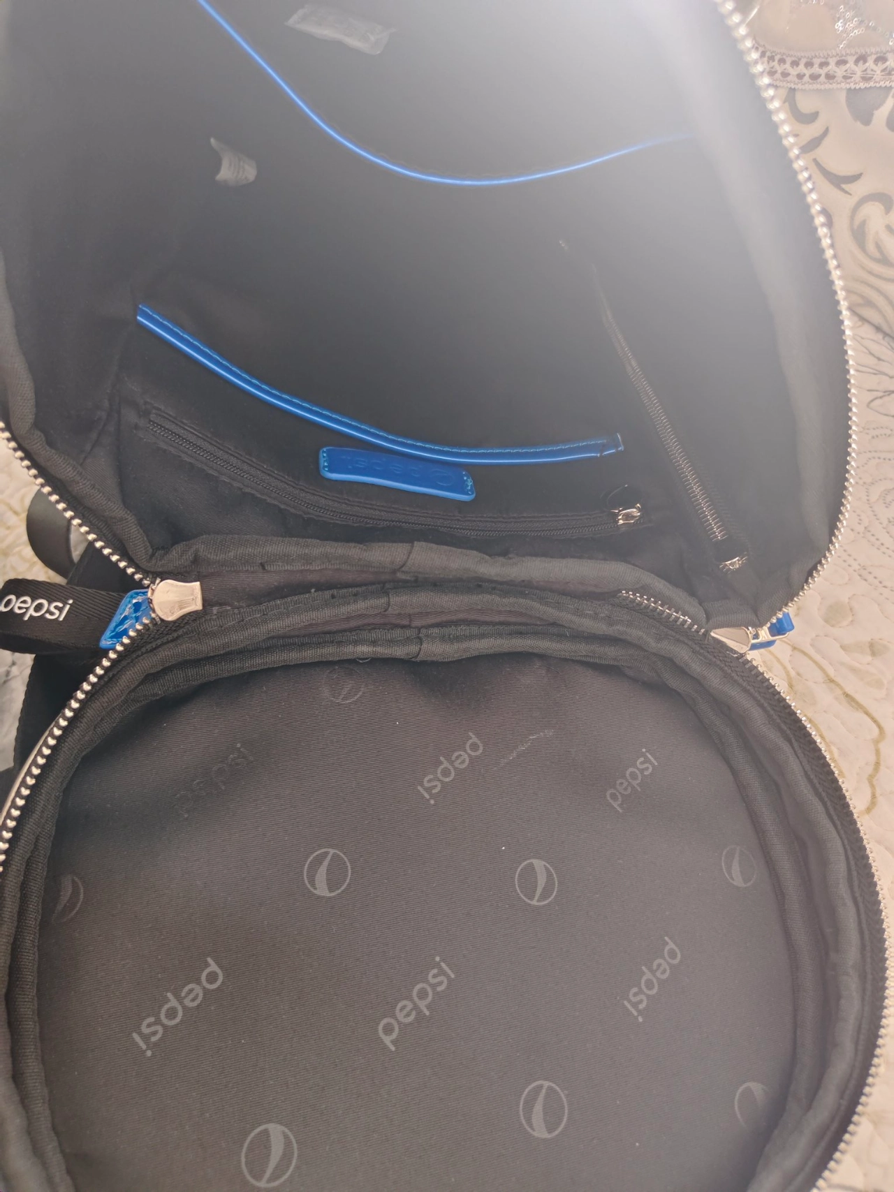 custom review-Pepsi ПУ (полиуретан) Ведро-Формовая Сумка-Рюкзак Унисекс Синий Черный