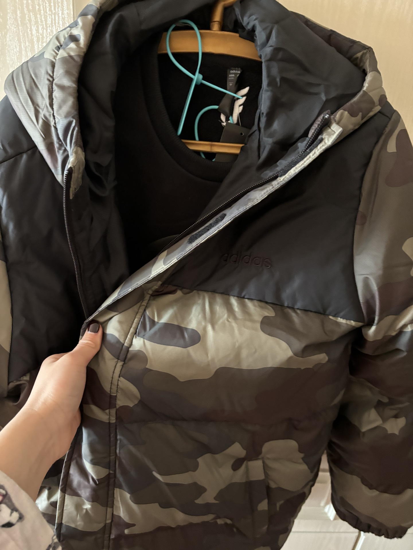 custom review-ADIDAS NEO Пуховик Зимний Мужской Камуфляж