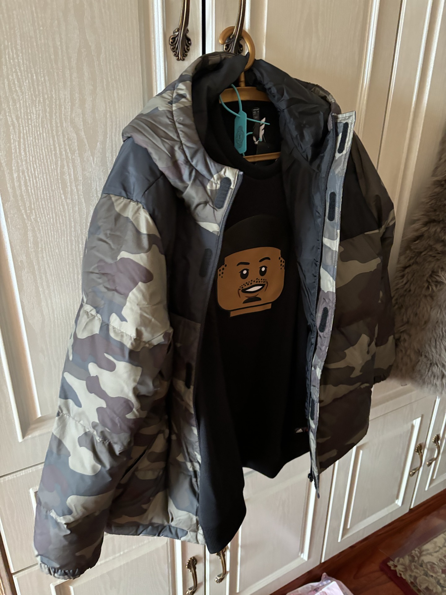 custom review-ADIDAS NEO Пуховик Зимний Мужской Камуфляж