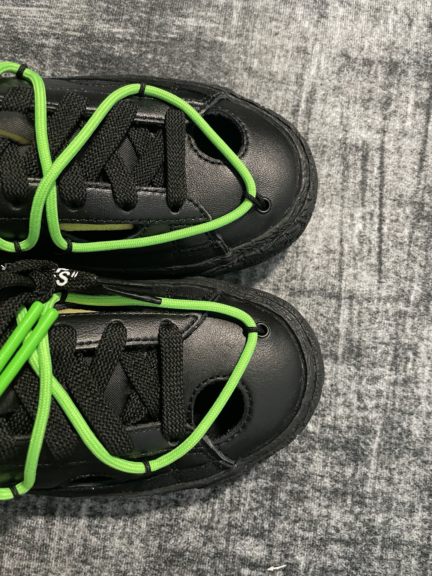 custom review-Off Белый x Nike Blazer 77 'Черный And Electro Зеленый' Низкие Скейтбординг Кроссовки Унисекс Черный Зеленый