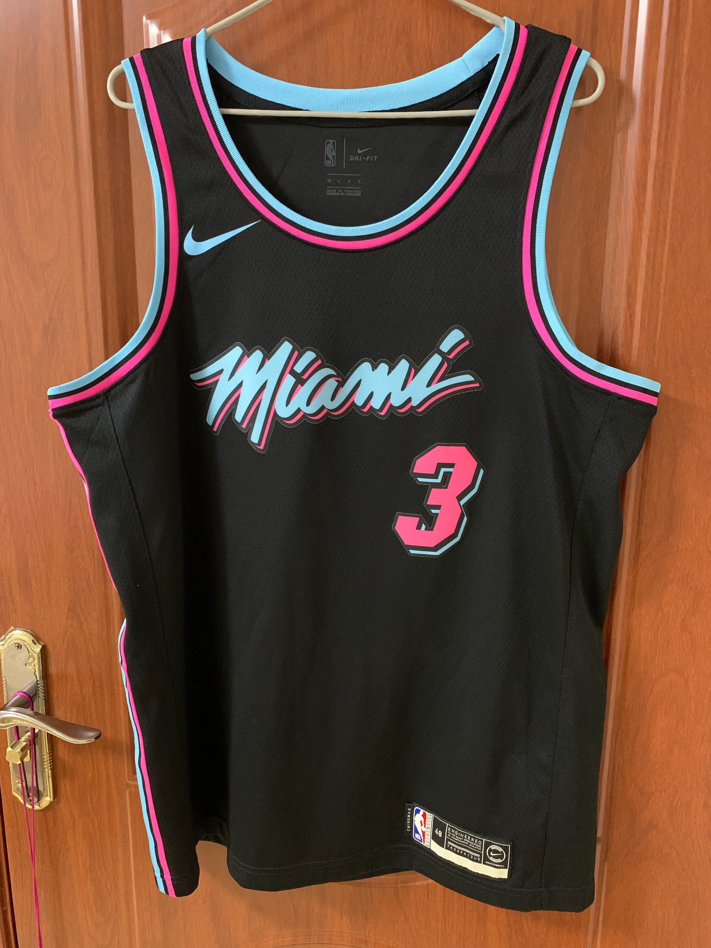 韦德迈阿密热火队南海岸黑色sw球衣