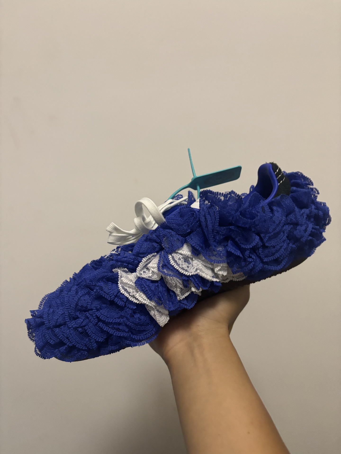 custom review-Caroline x Adidas Originals SAMBA OG Обувь Устойчивая к истиранию Низкий Топ Скейтбординг Женские Синие Белые