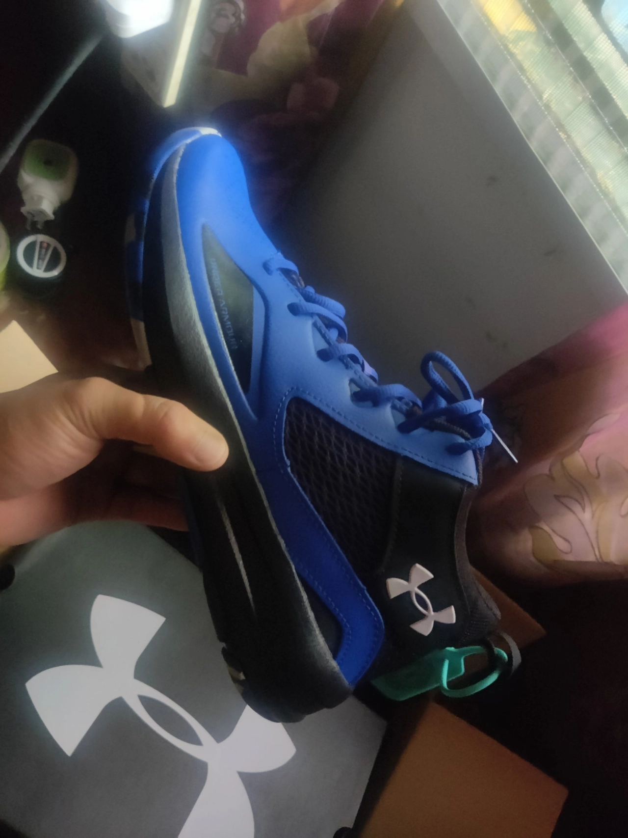 custom review-Under Armour Lockdown 5 MID Топ Винтажные баскетбольные кроссовки Мужской Синий