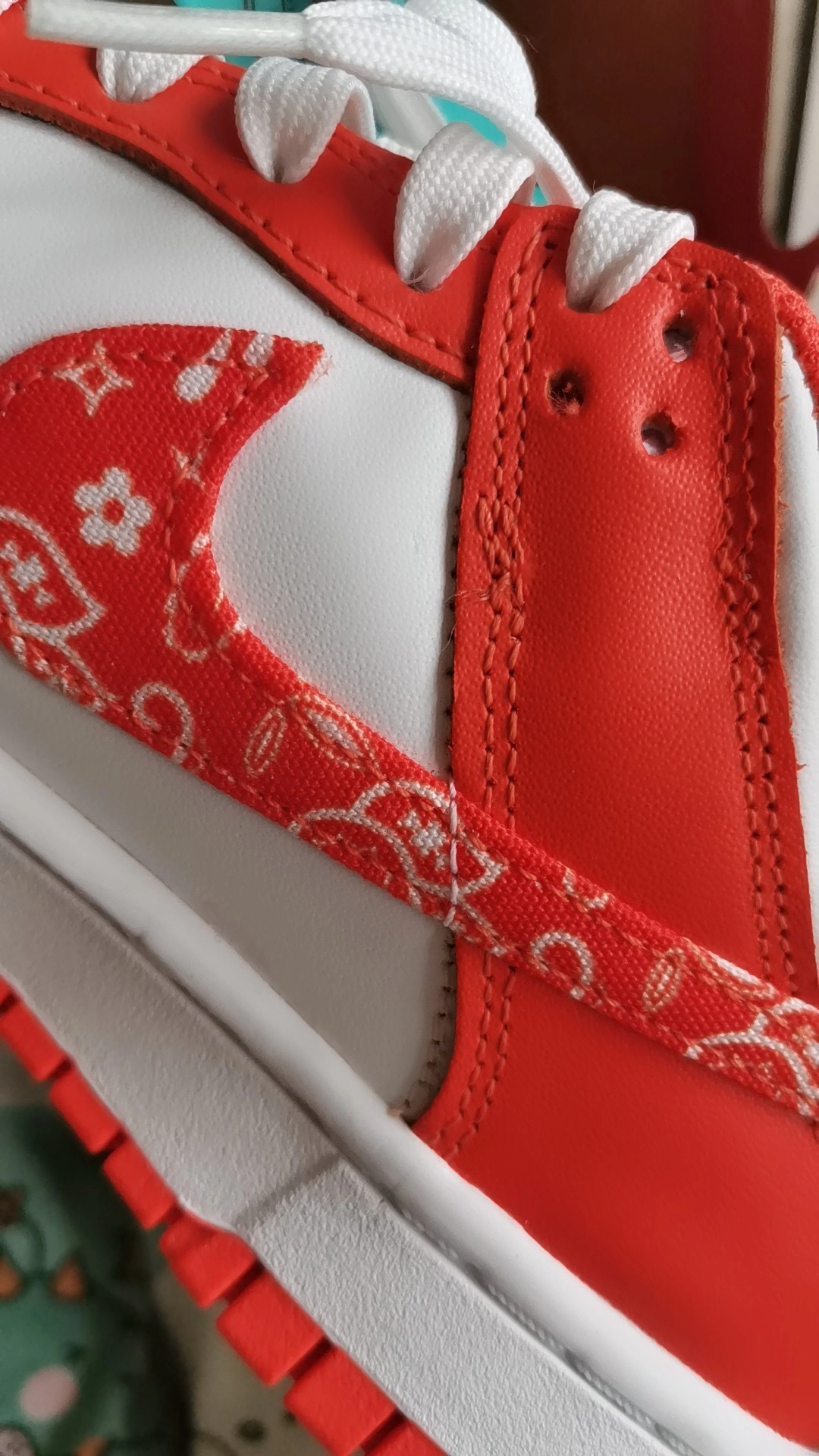 custom review-Nike Dunk ESS 'Апельсин Пейсли' Низкие Кроссовки для скейтбординга Женские Белые Апельсиновые