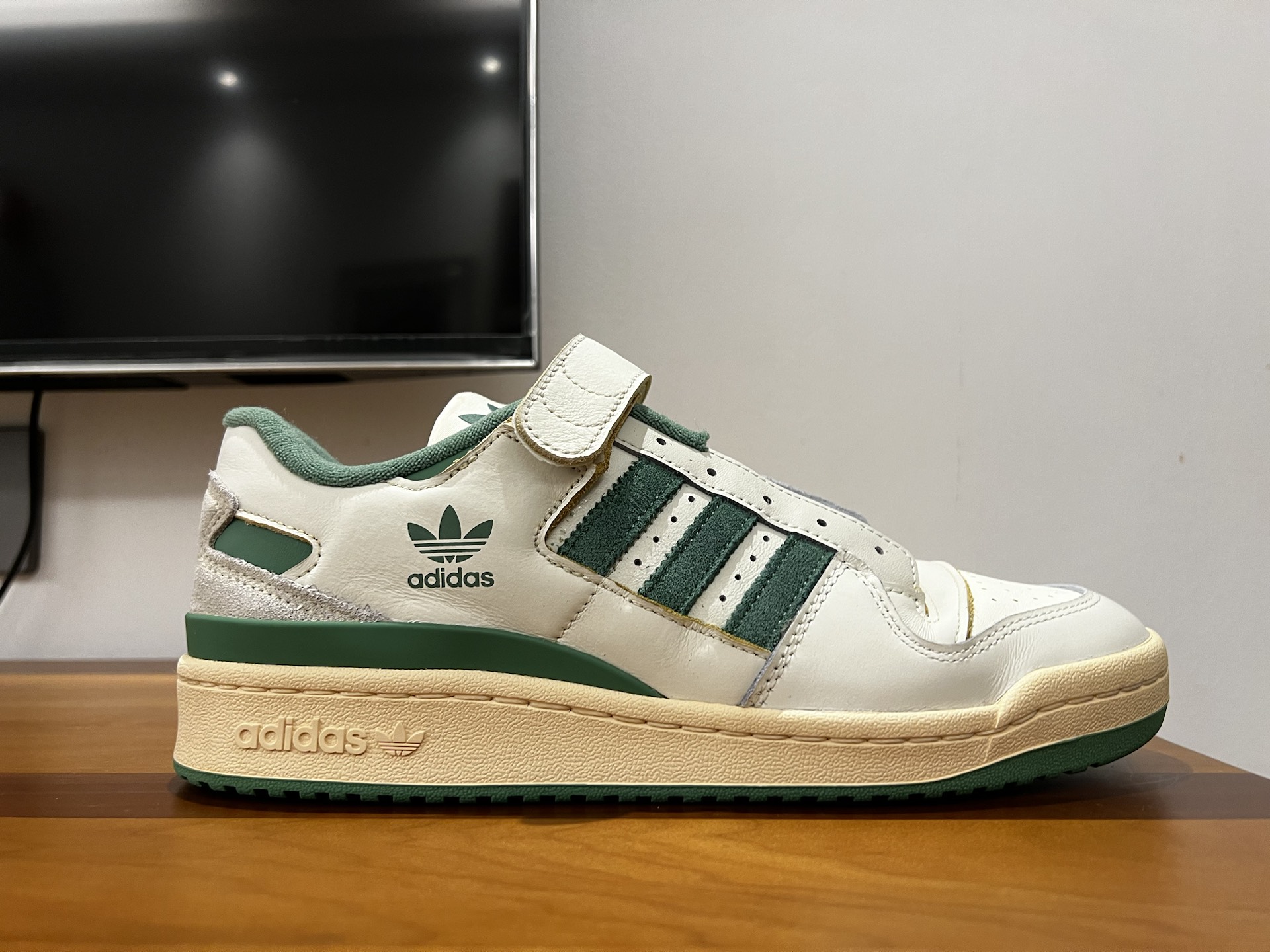custom review-Adidas Originals FORUM Low Топ Скейтборд Кроссовки Унисекс Белый Зеленый