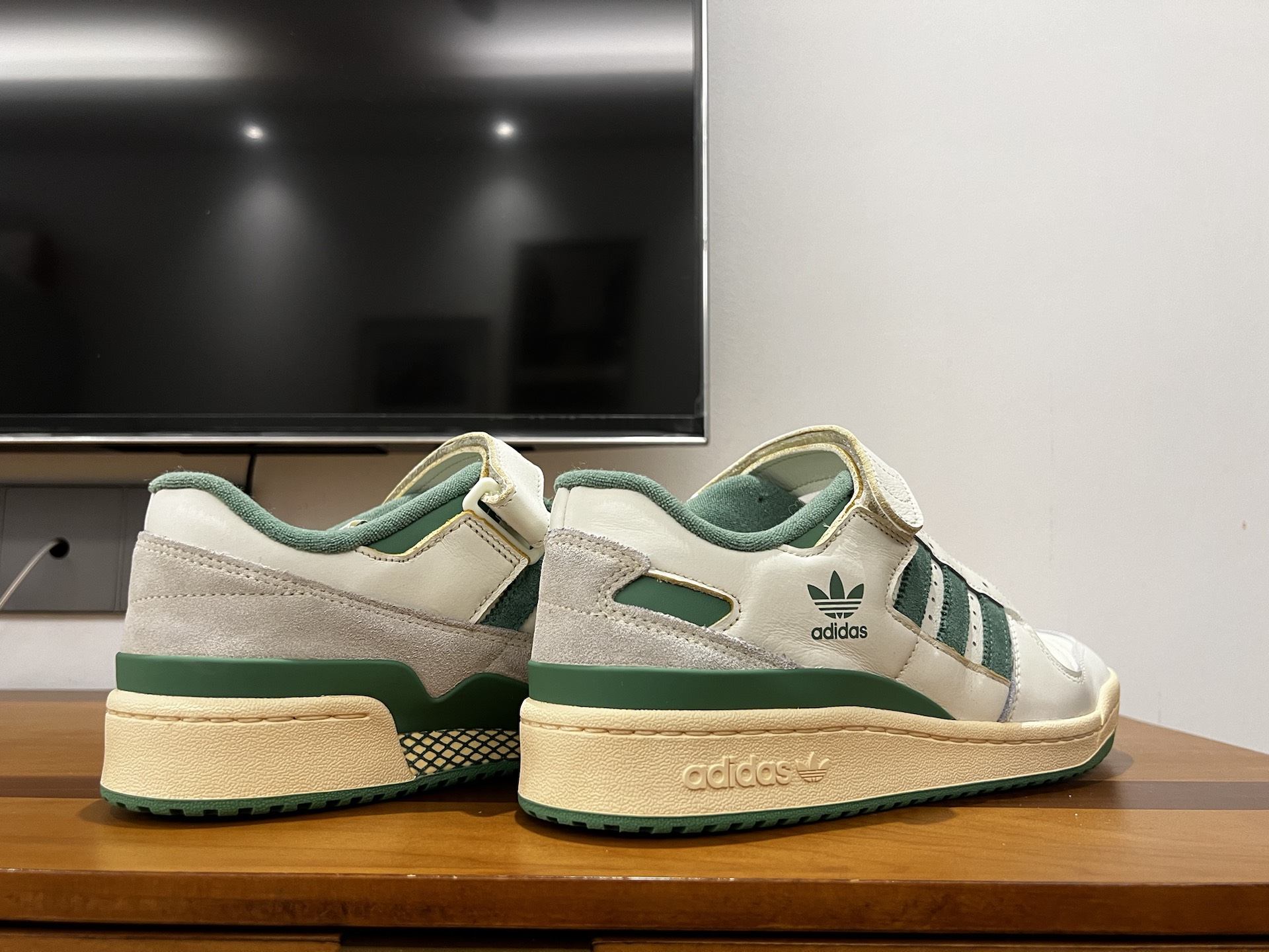 custom review-Adidas Originals FORUM Low Топ Скейтборд Кроссовки Унисекс Белый Зеленый
