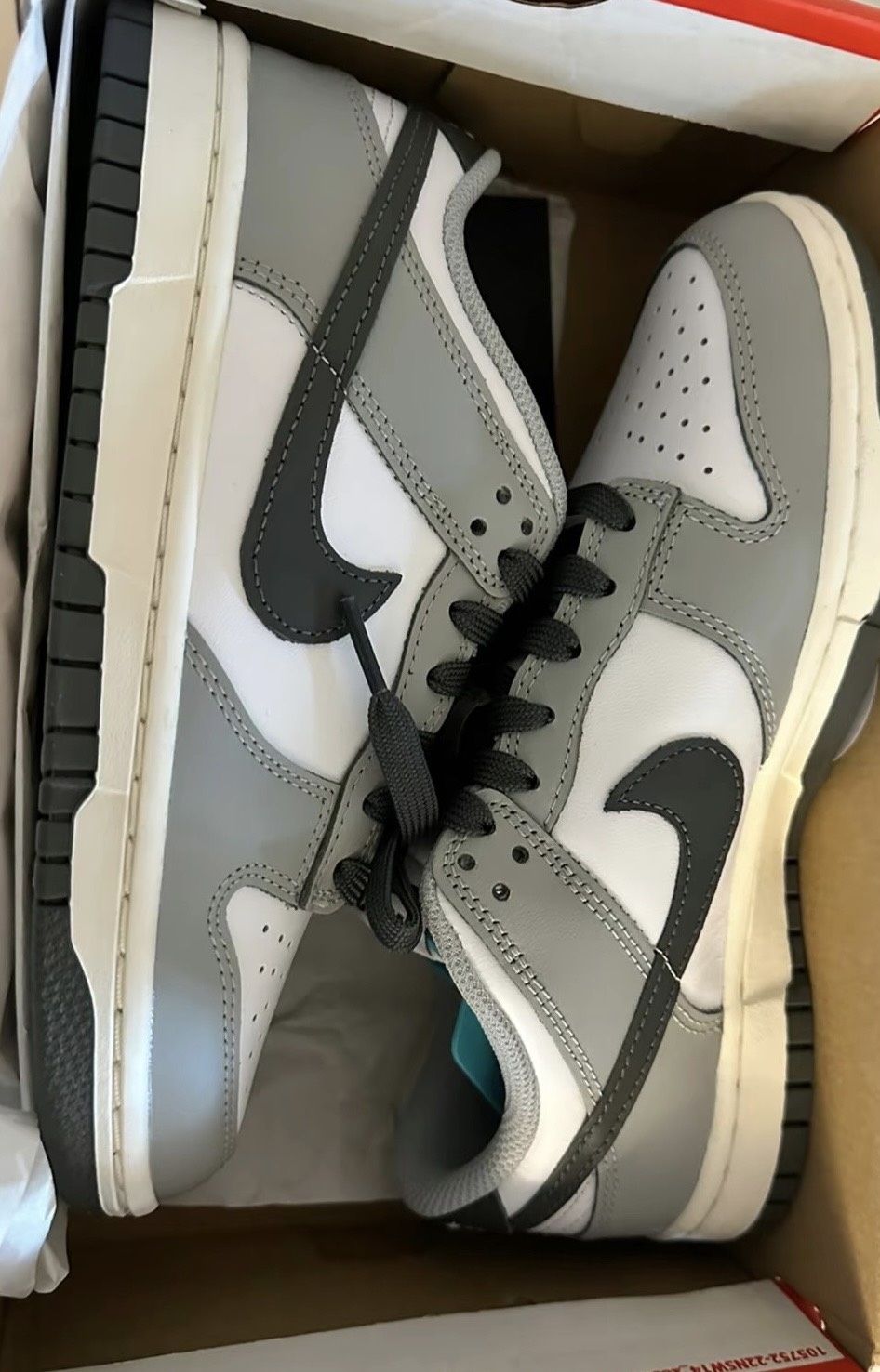 custom review-Nike Dunk Low Топ Кроссовки для скейтбординга Женские Белые Серые