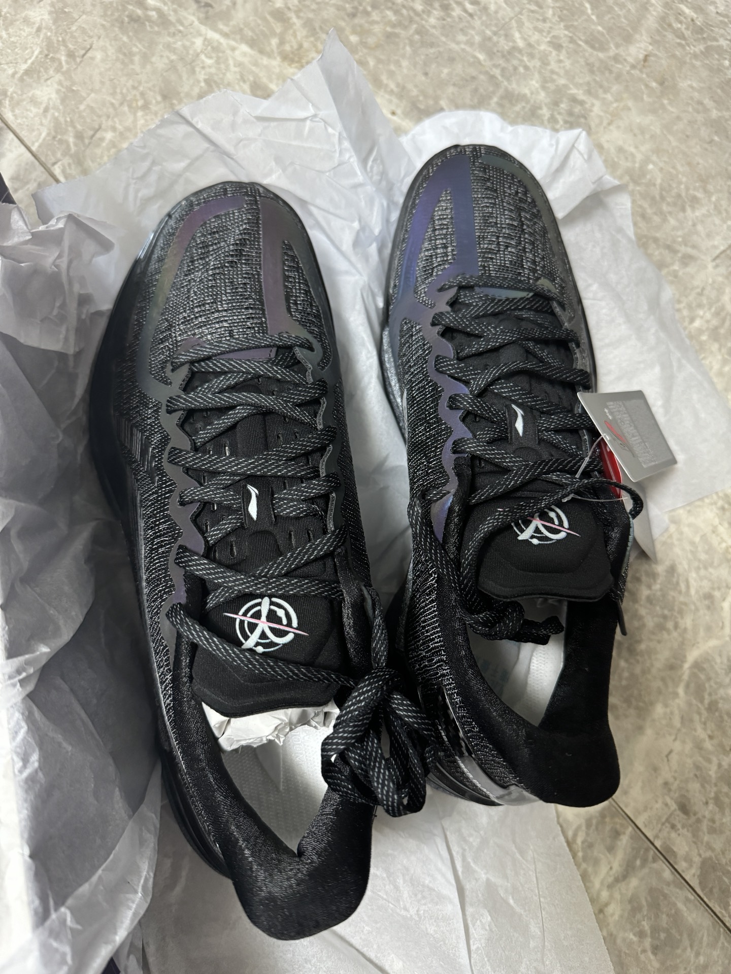 custom review-LiNing Gamma Cushioning, Slip Resistant, Abrasion Resistant, Support, Lightweight Low Top Basketball Shoes Men's Black