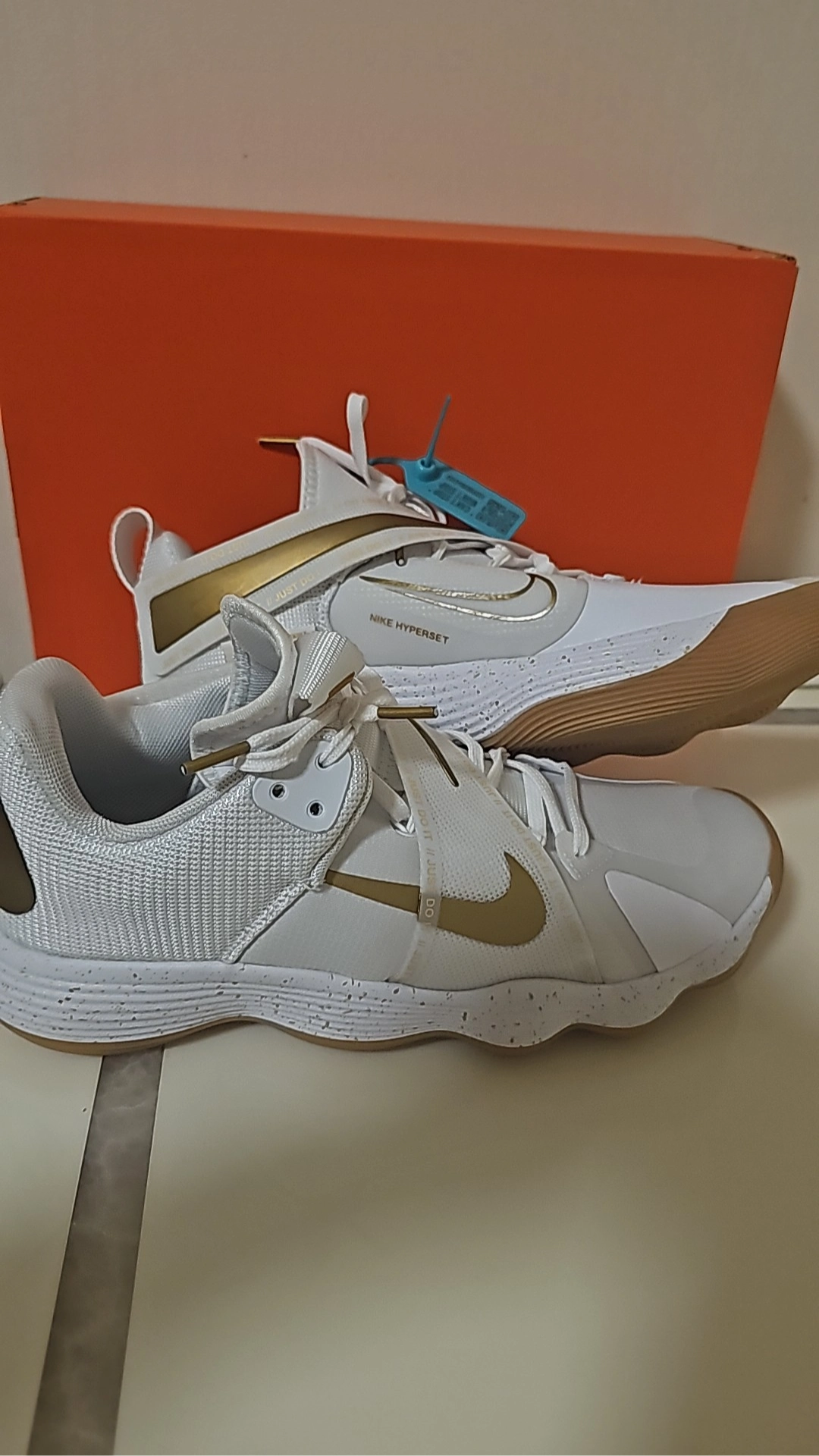 custom review-Nike React HyperSet Low Топ Кроссовки для тренировок Унисекс Белый Золото