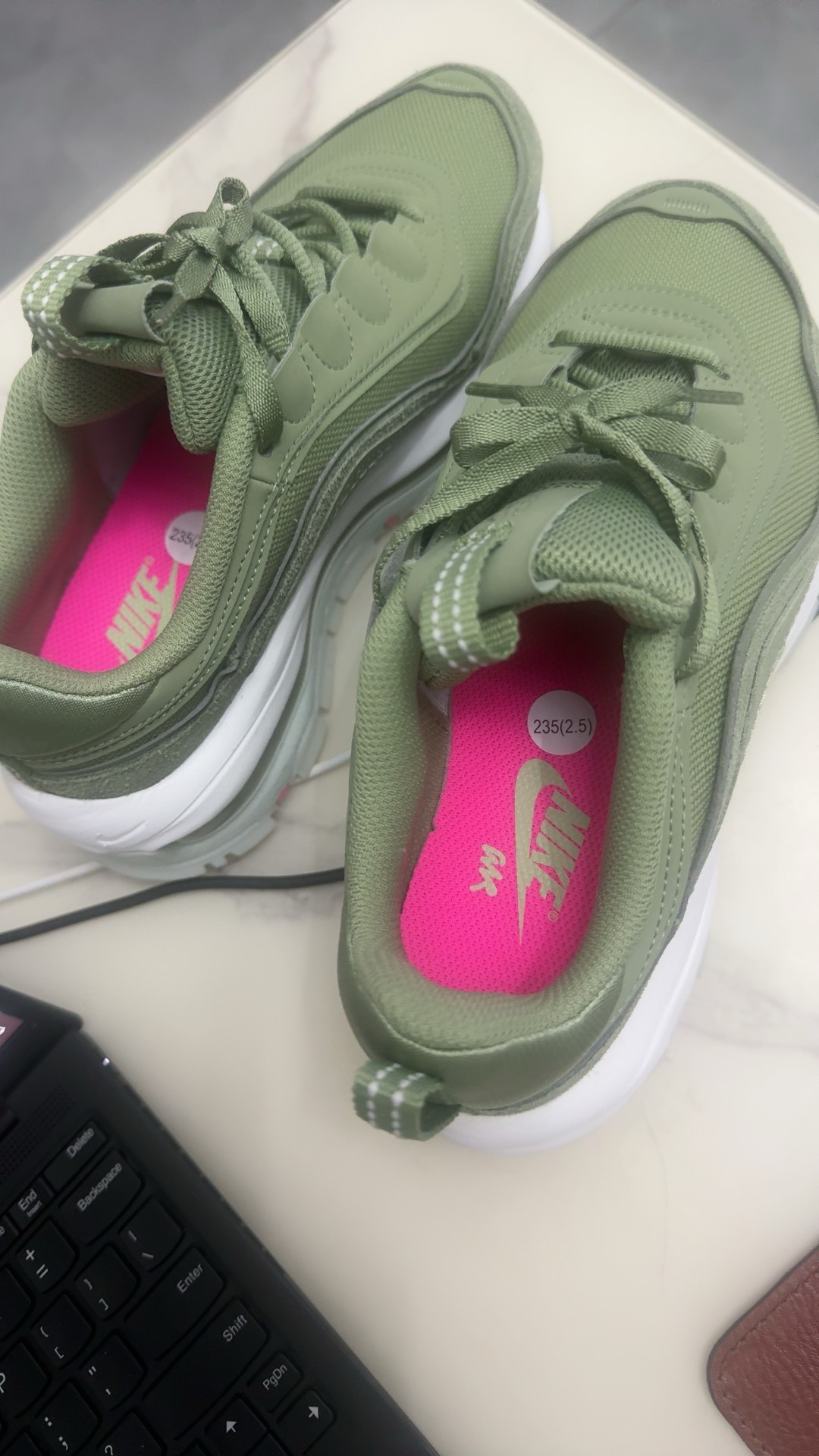 custom review-Nike Air Max 97 Futura Устойчивая к истиранию Низкая Повседневная обувь Женская Зеленая