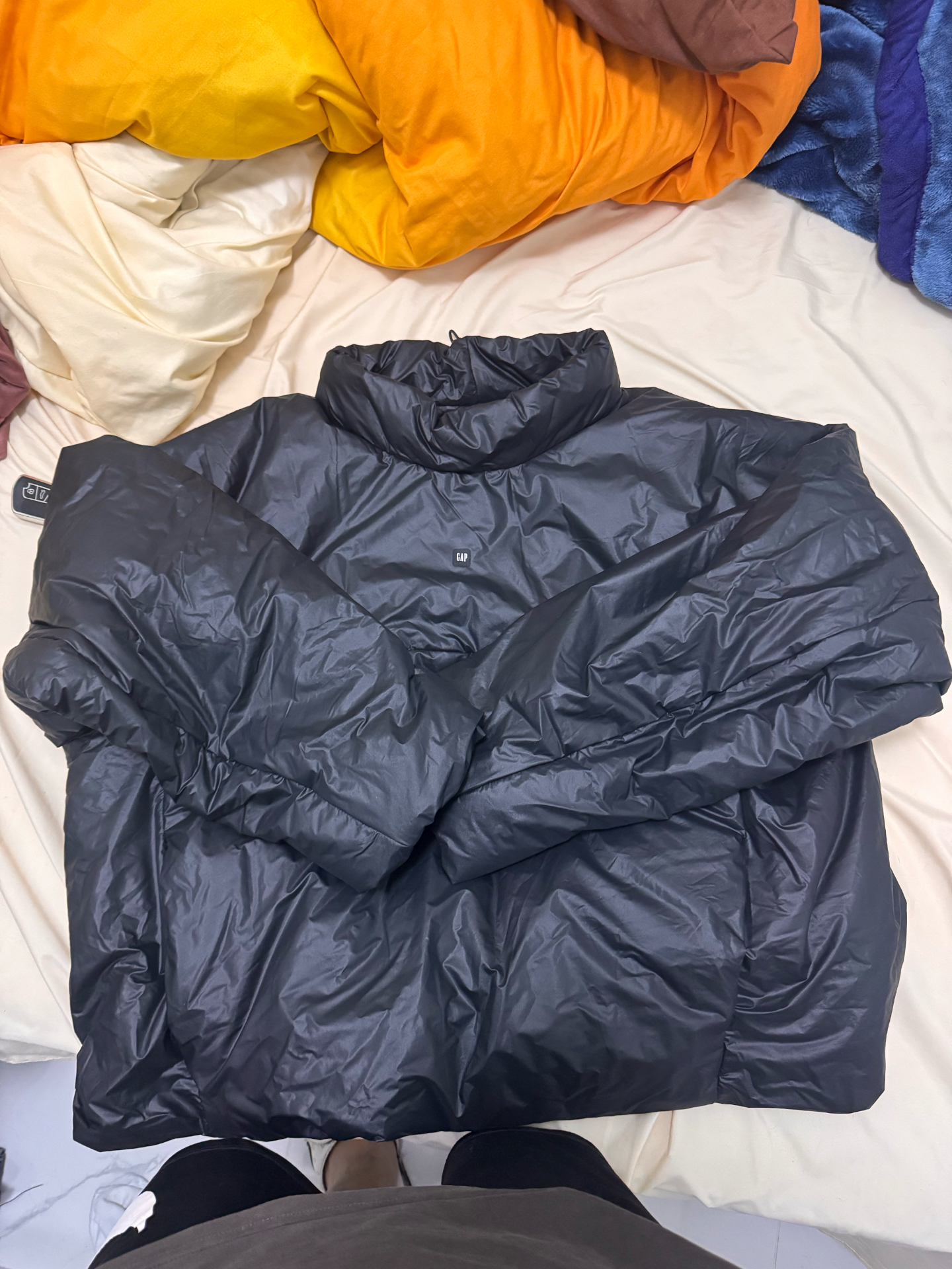 custom review-YEEZY x Gap X Balenciaga Пуловер с высоким воротником хлопковый пуховик мужской черный