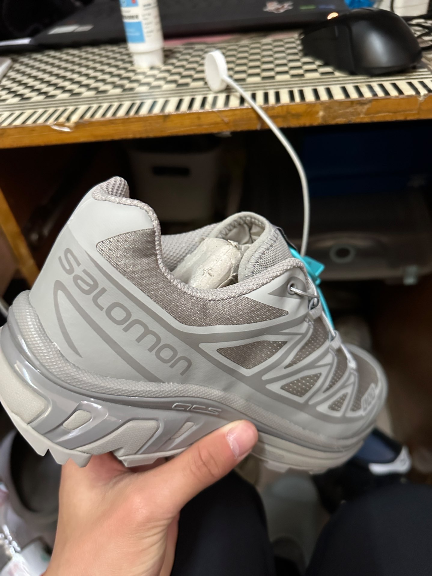 custom review-SALOMON XT 6 Устойчивый к истиранию Низкий Топ Уличная обувь Унисекс Серый