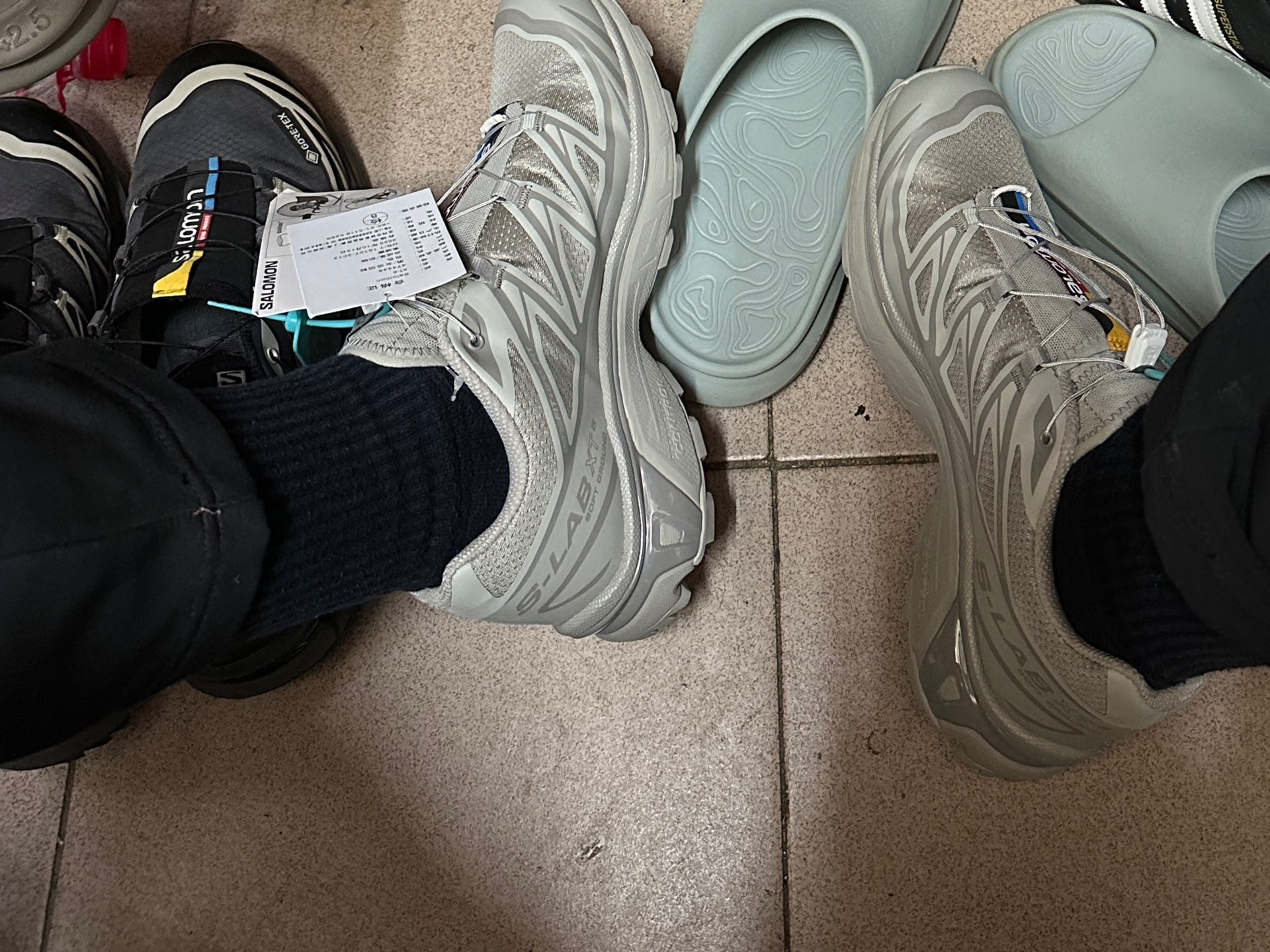 custom review-SALOMON XT 6 Устойчивый к истиранию Низкий Топ Уличная обувь Унисекс Серый