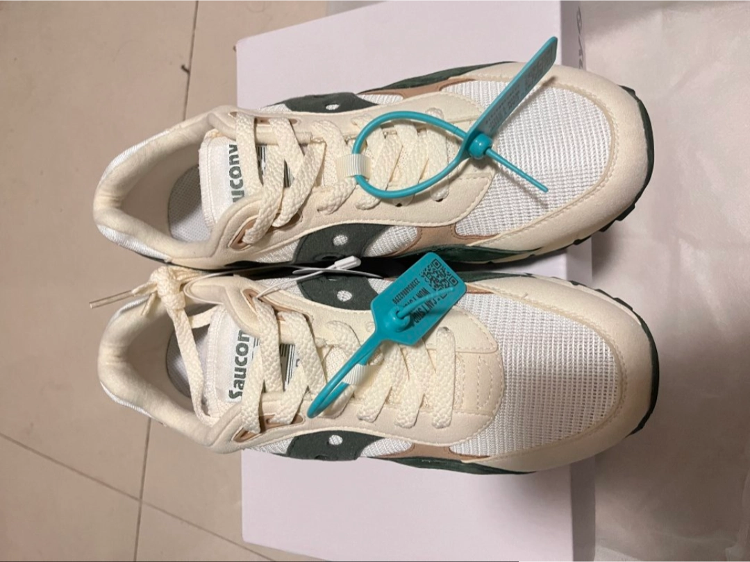 custom review-Saucony Shadow 6000 Anti Bottom Wear Resistant Увеличение Высоты Низкий Топ Беговые кроссовки Унисекс Белый Зеленый