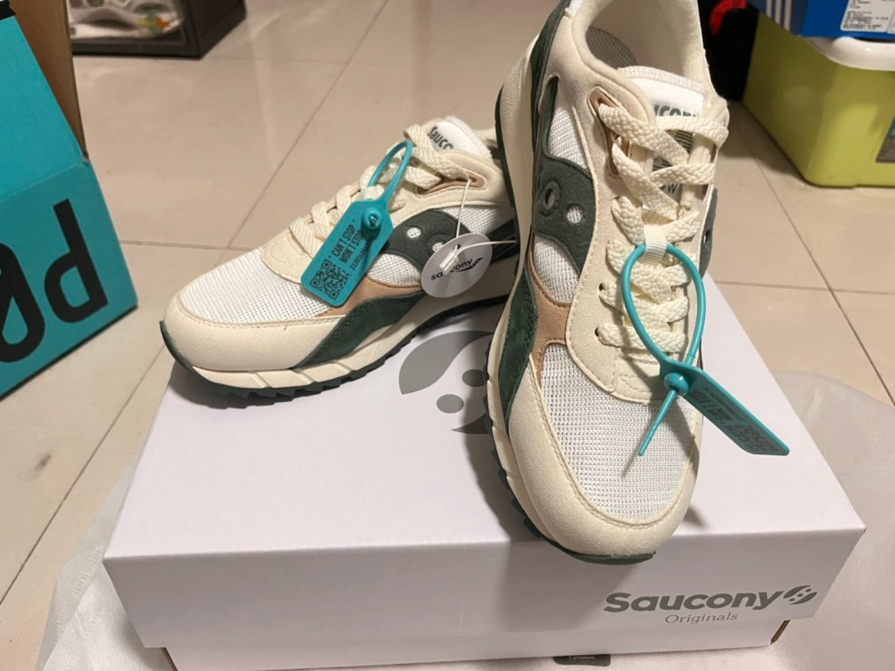 custom review-Saucony Shadow 6000 Anti Bottom Wear Resistant Увеличение Высоты Низкий Топ Беговые кроссовки Унисекс Белый Зеленый