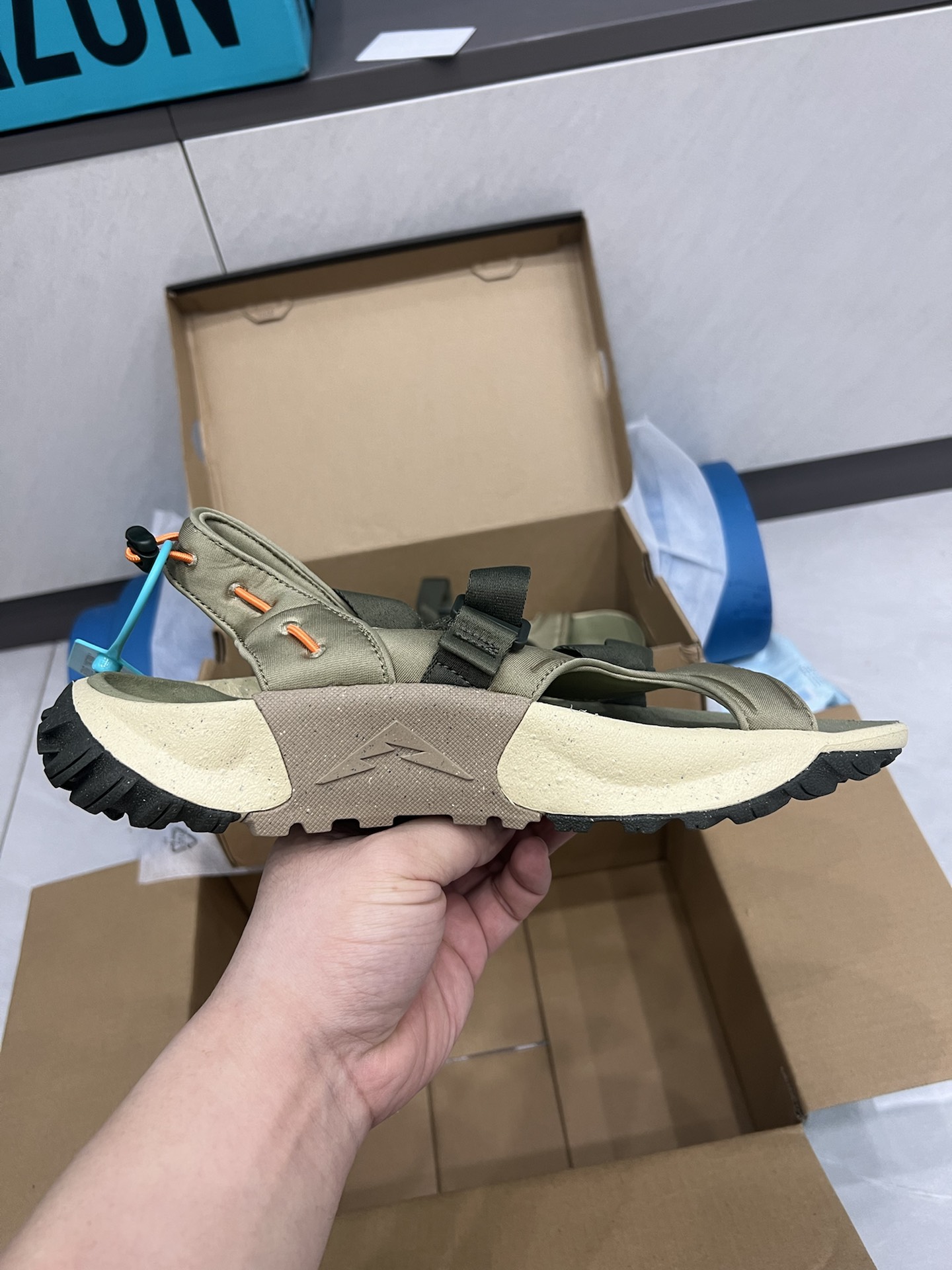 custom review-Nike Oneonta NN Sandals Beach Sandals Men's Olive Green