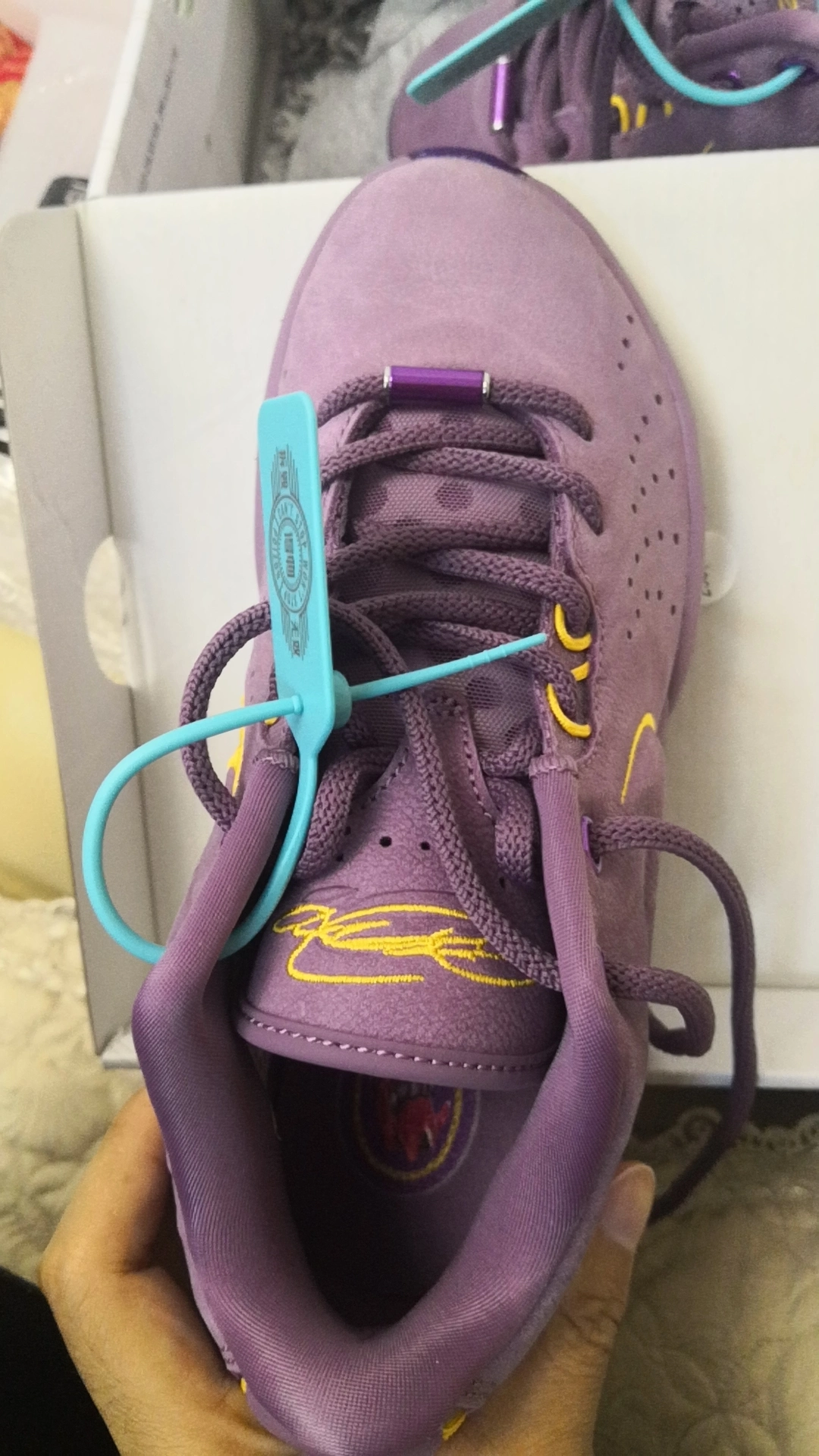 custom review-nike Lebron 21 Противоскользящие амортизаторы низкие детские баскетбольные кроссовки фиолетовые пыль