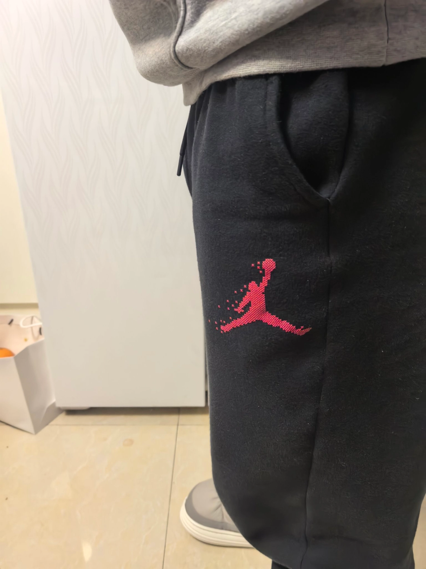 custom review-Джордан Вязаные Тренировочные Штаны Мужские Черные