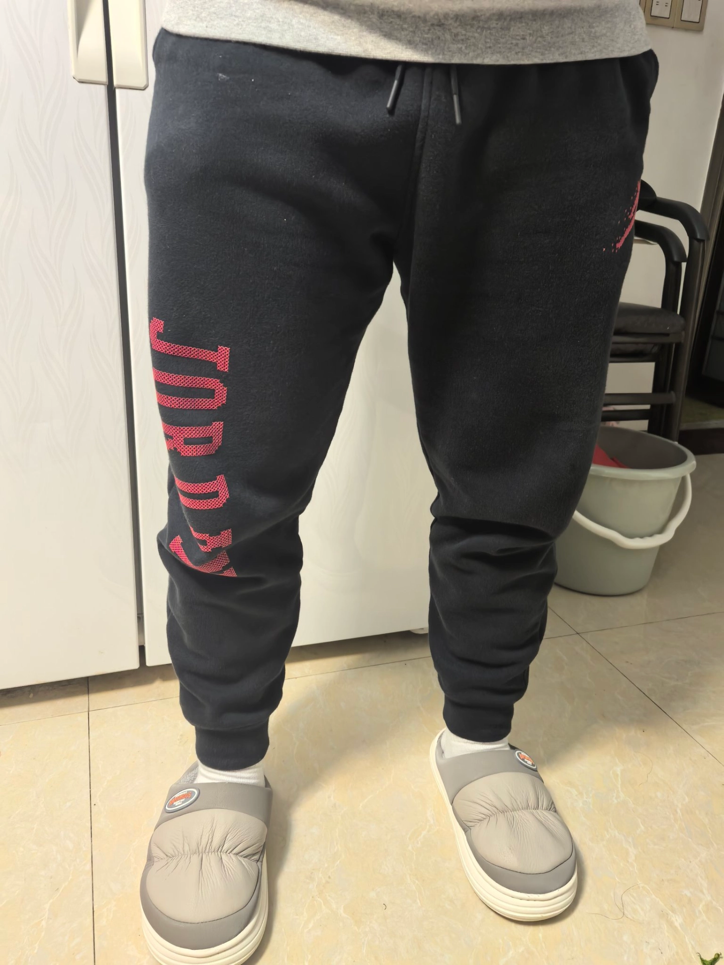 custom review-Джордан Вязаные Тренировочные Штаны Мужские Черные