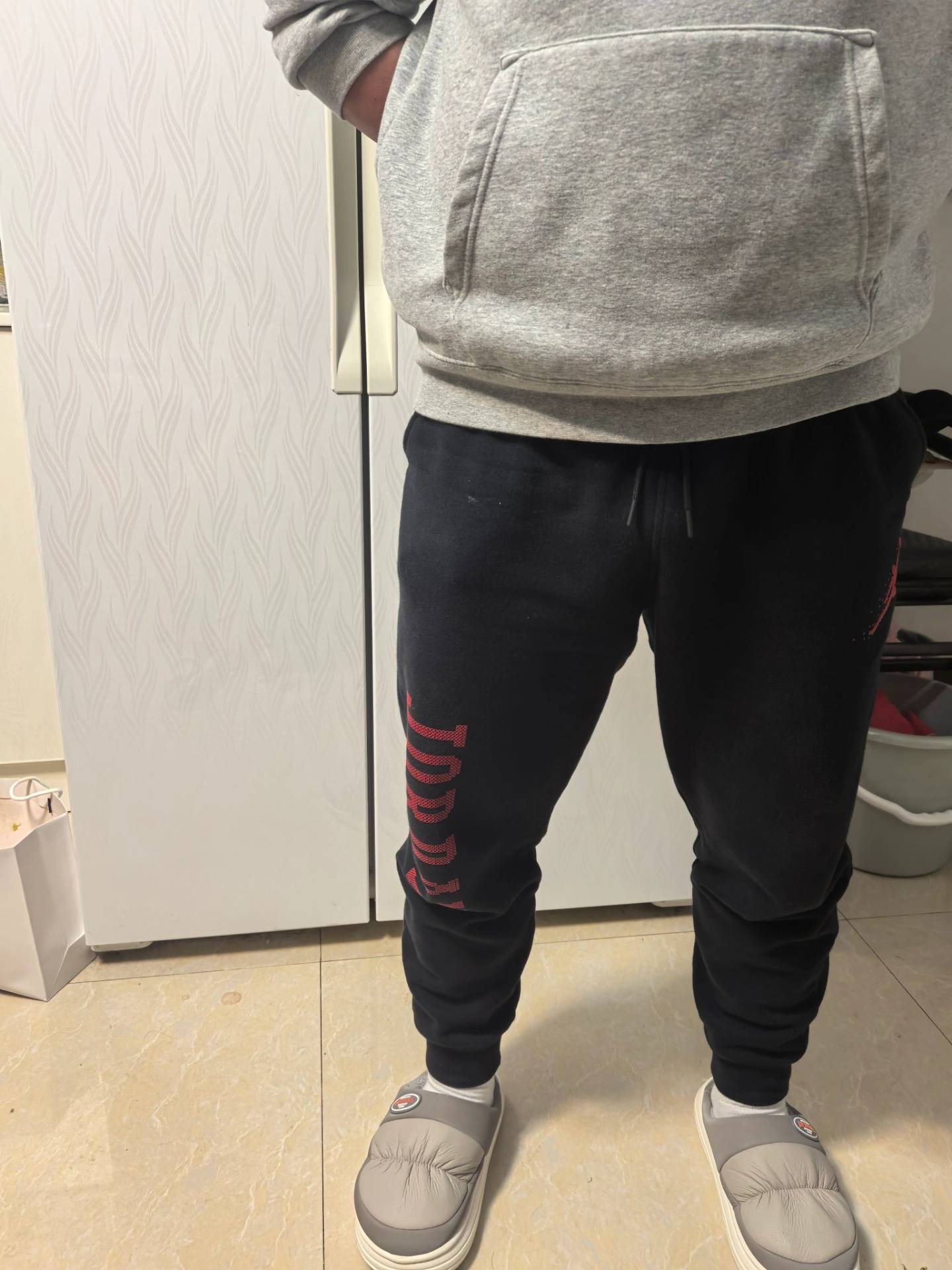 custom review-Джордан Вязаные Тренировочные Штаны Мужские Черные