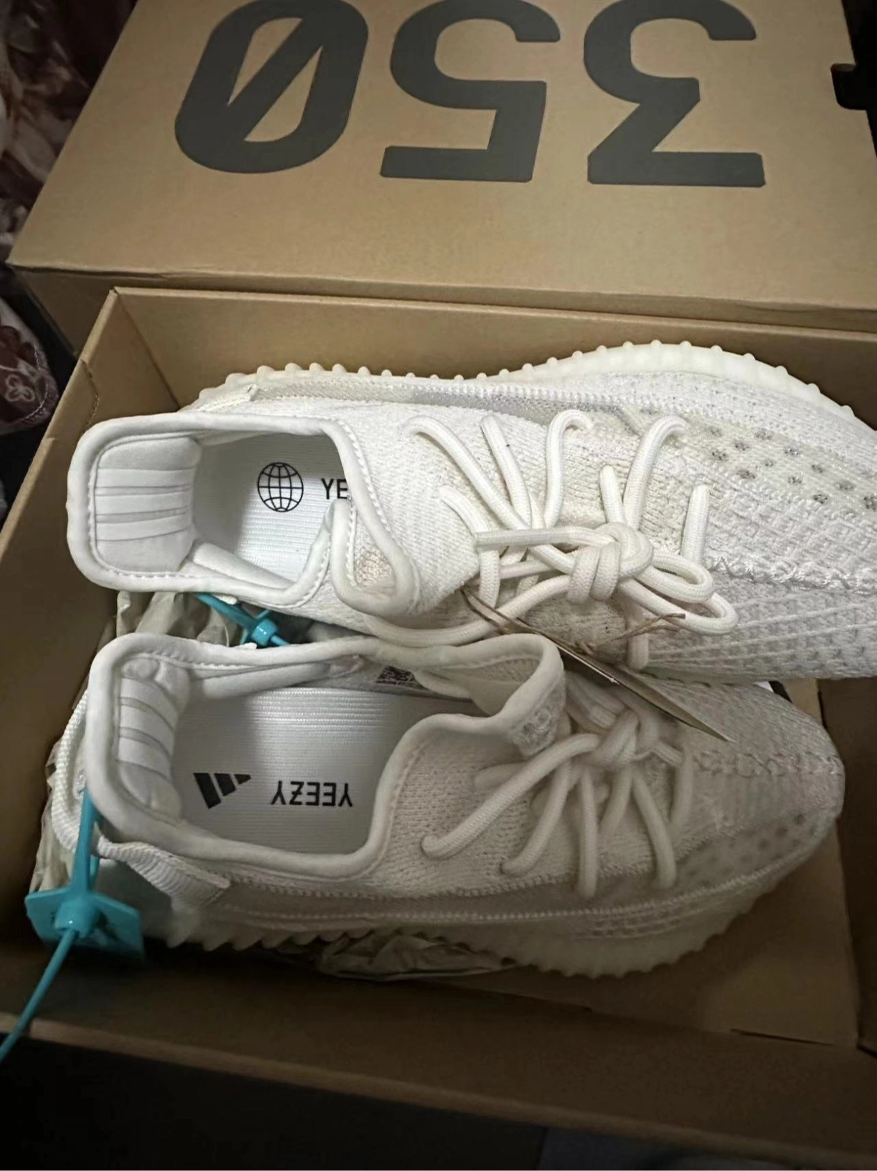 custom review-Adidas Originals Yeezy Boost 350 V2 Ice Cream Bone Устойчивый к истиранию Низкий Топ Повседневная Обувь Унисекс Белый