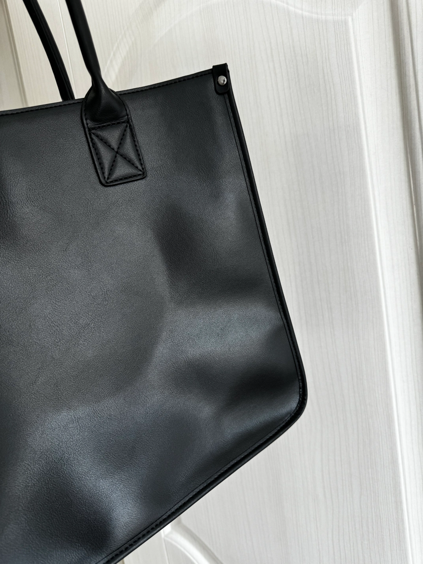 custom review-HEITIANSHIWEI ПУ (полиуретан) Сумка-тоут Портативная и Сумка через плечо Большая Унисекс Черная