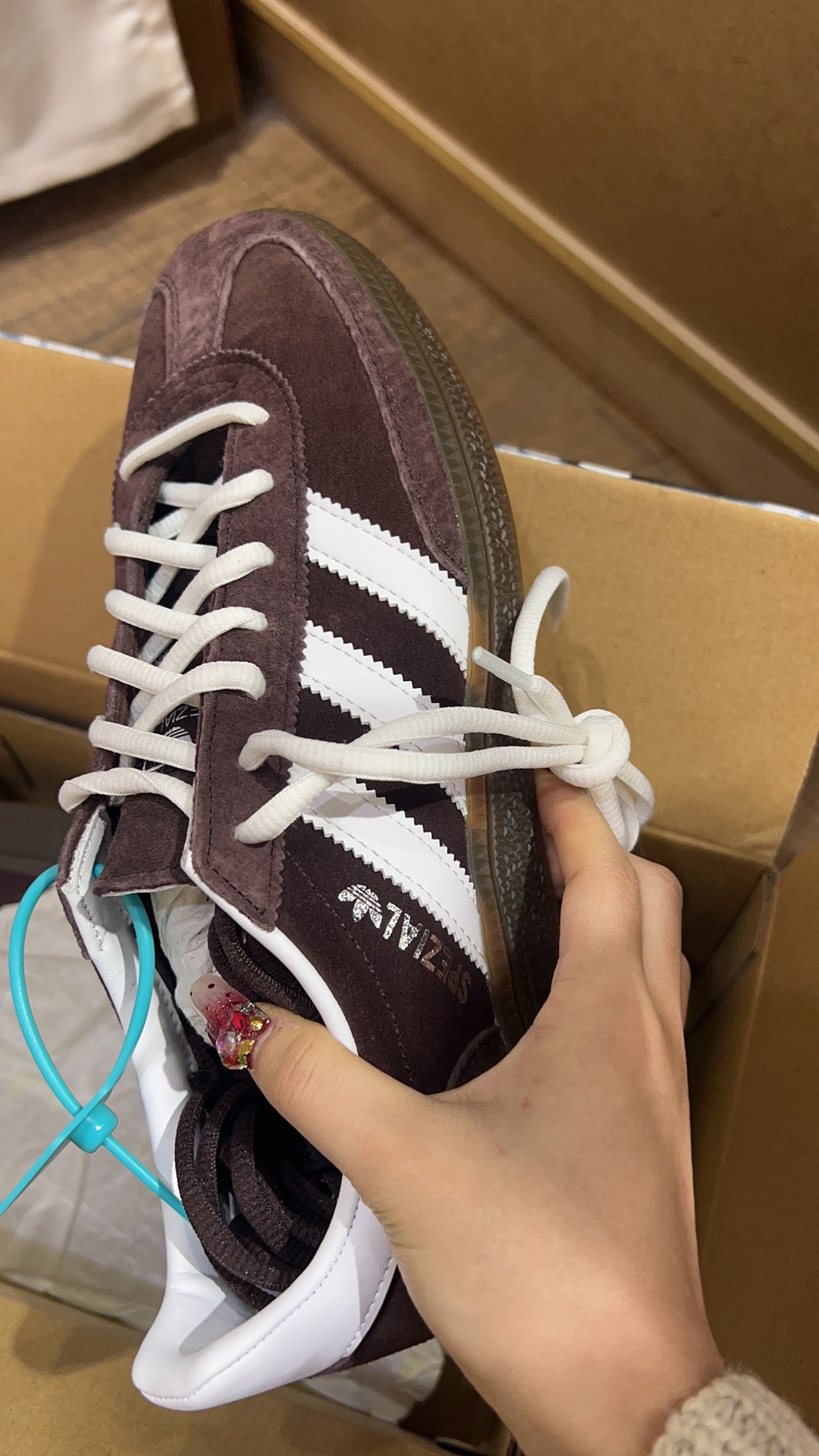 custom review-Adidas Originals HANDBALL SPEZIAL Противоскользящие Устойчивые к истиранию Низкие Кроссовки для скейтбординга Унисекс Коричневый Красный