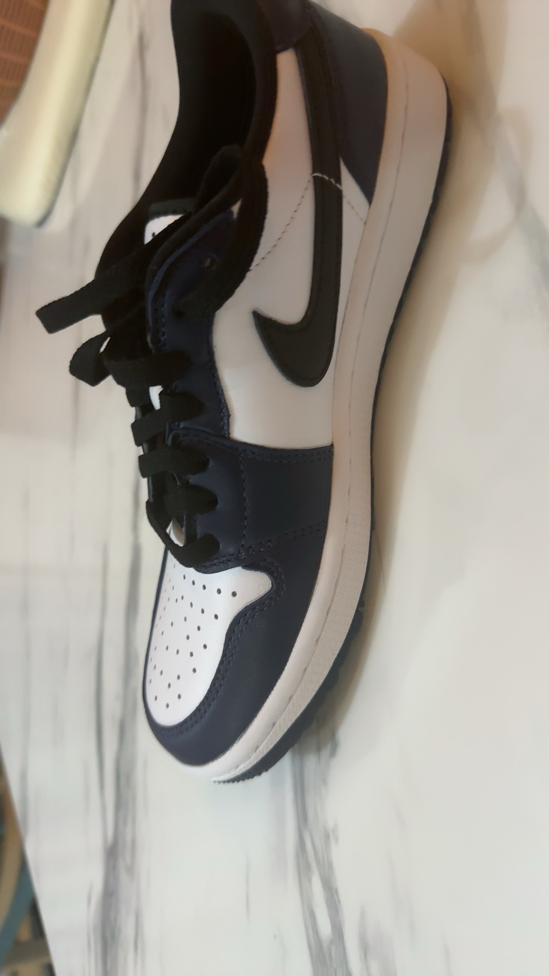 custom review-Jordan Air Jordan 1 GOLF Низкая Амортизация Низкий Топ Повседневная Обувь Унисекс Полночный Синий