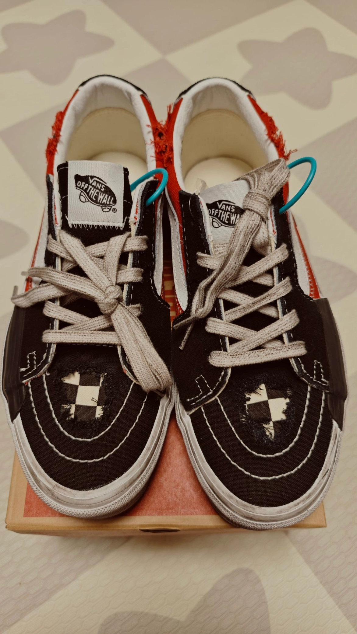 custom review-VANS SK8 LOW Reconstruct Low Топ Скейтборд Кроссовки Унисекс Черный Красный